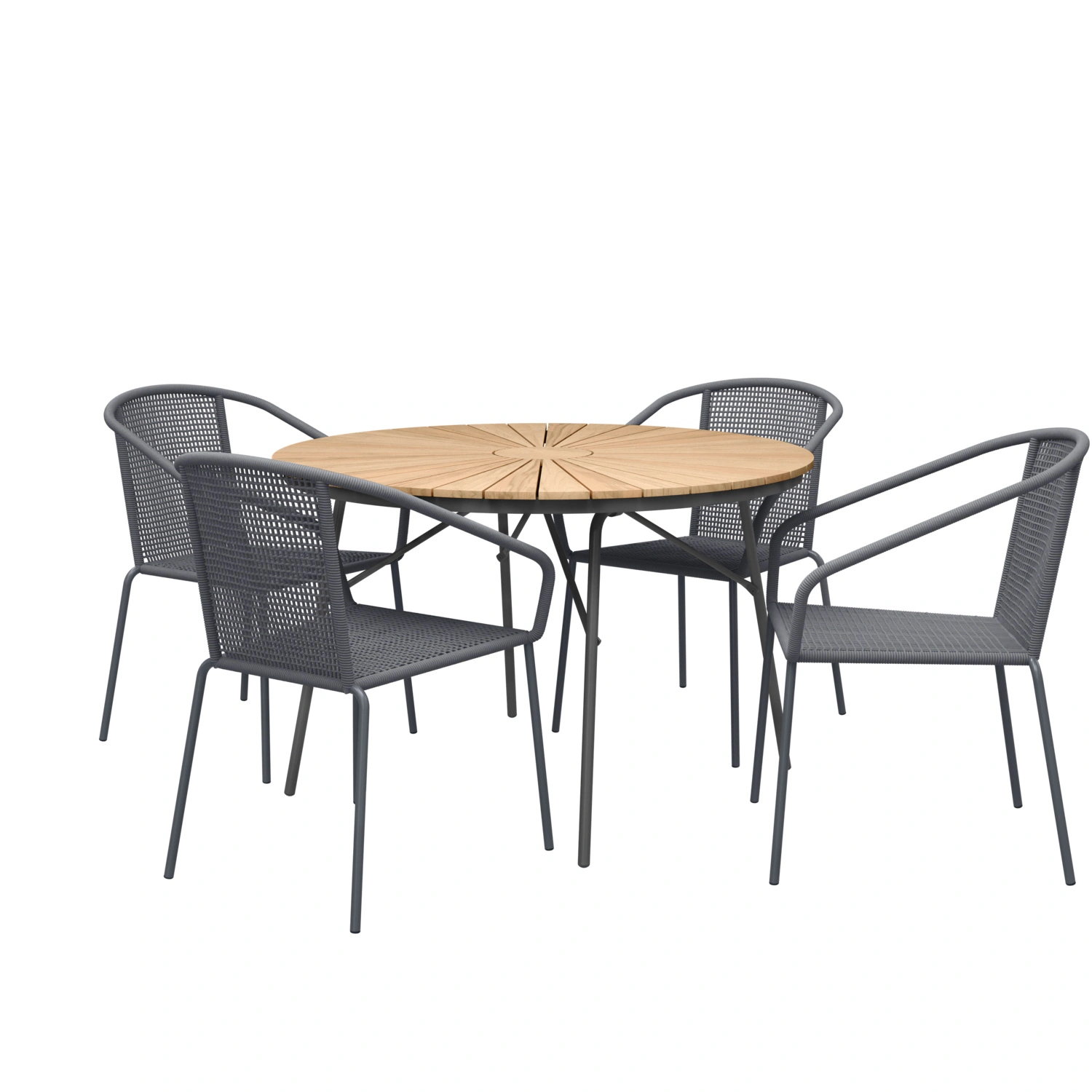 Gartenmöbelset »Ellen/Vito«, 4 Sitzplätze, Teakholz, 5-teilig