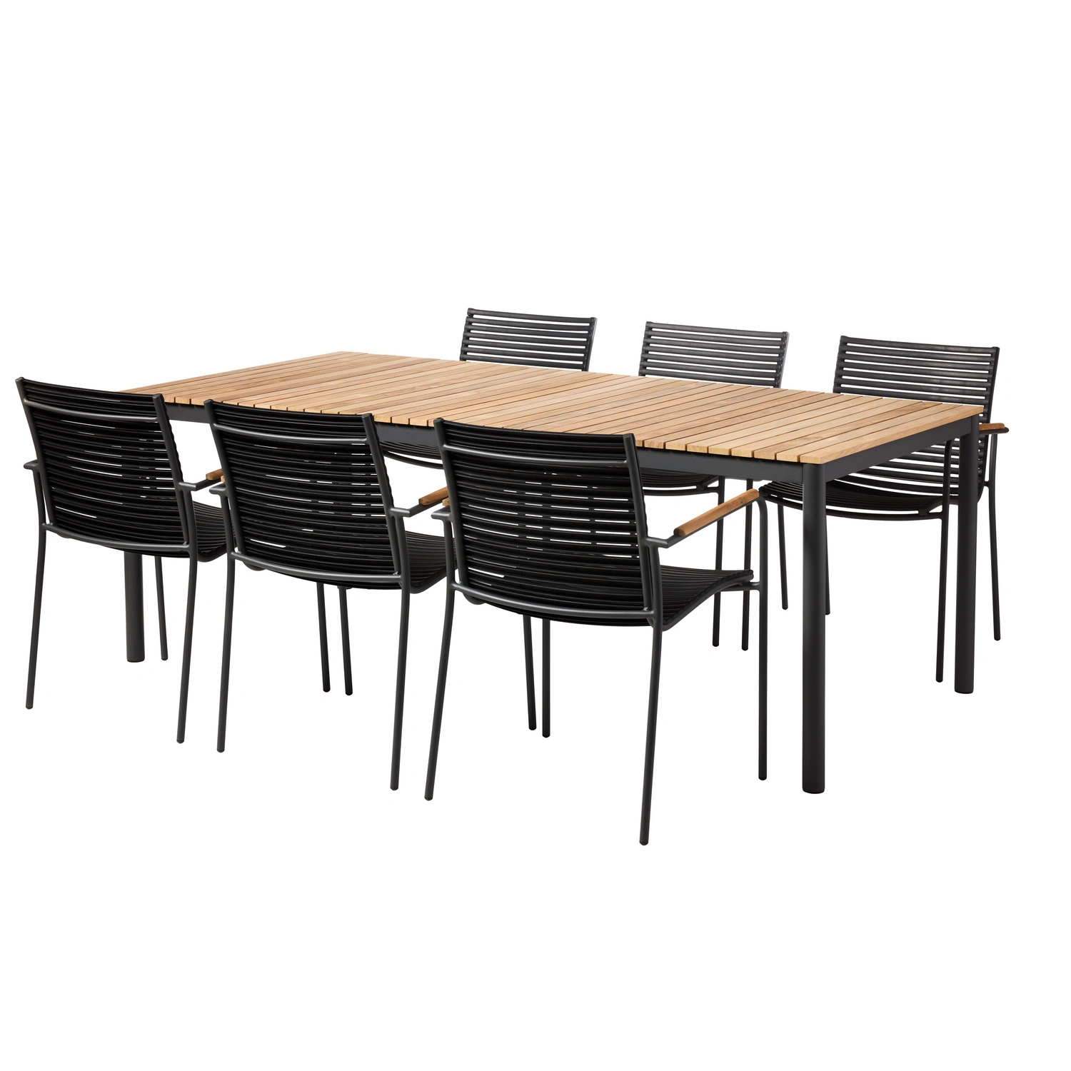 Gartenmöbelset »Mood/Mood«, 6 Sitzplätze, Teakholz, 7-teilig