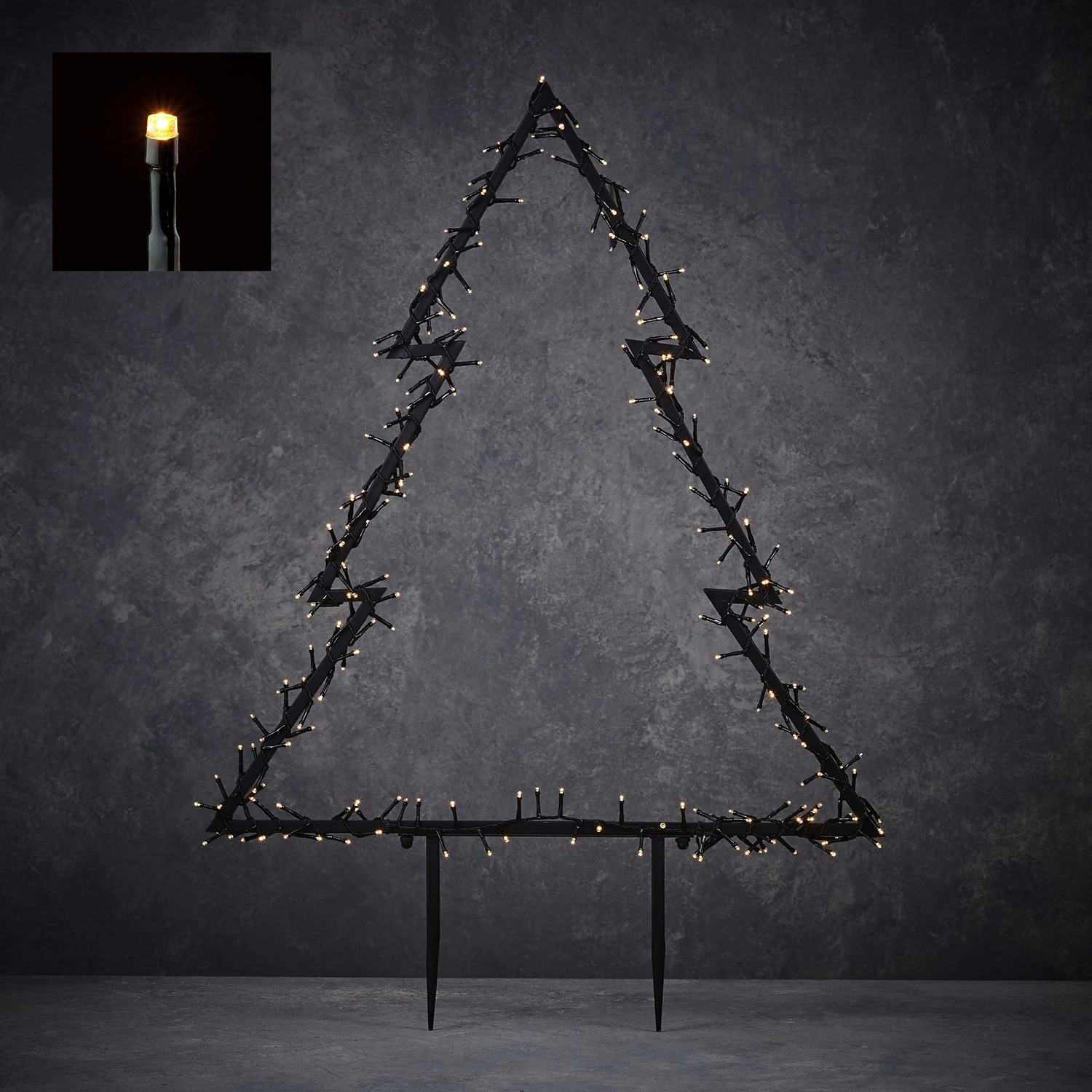 Gartenstecker, Baum, Höhe: 125 cm, schwarz