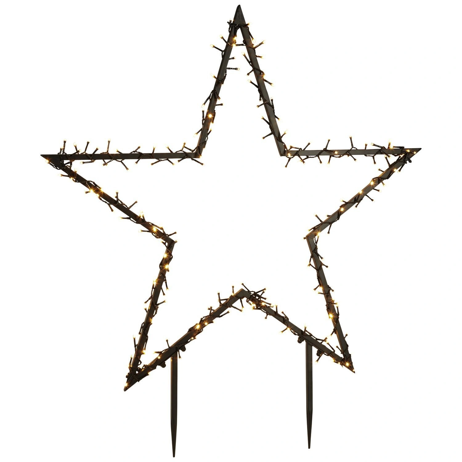 Gartenstecker »Snake Light«, Stern, Metall, schwarz