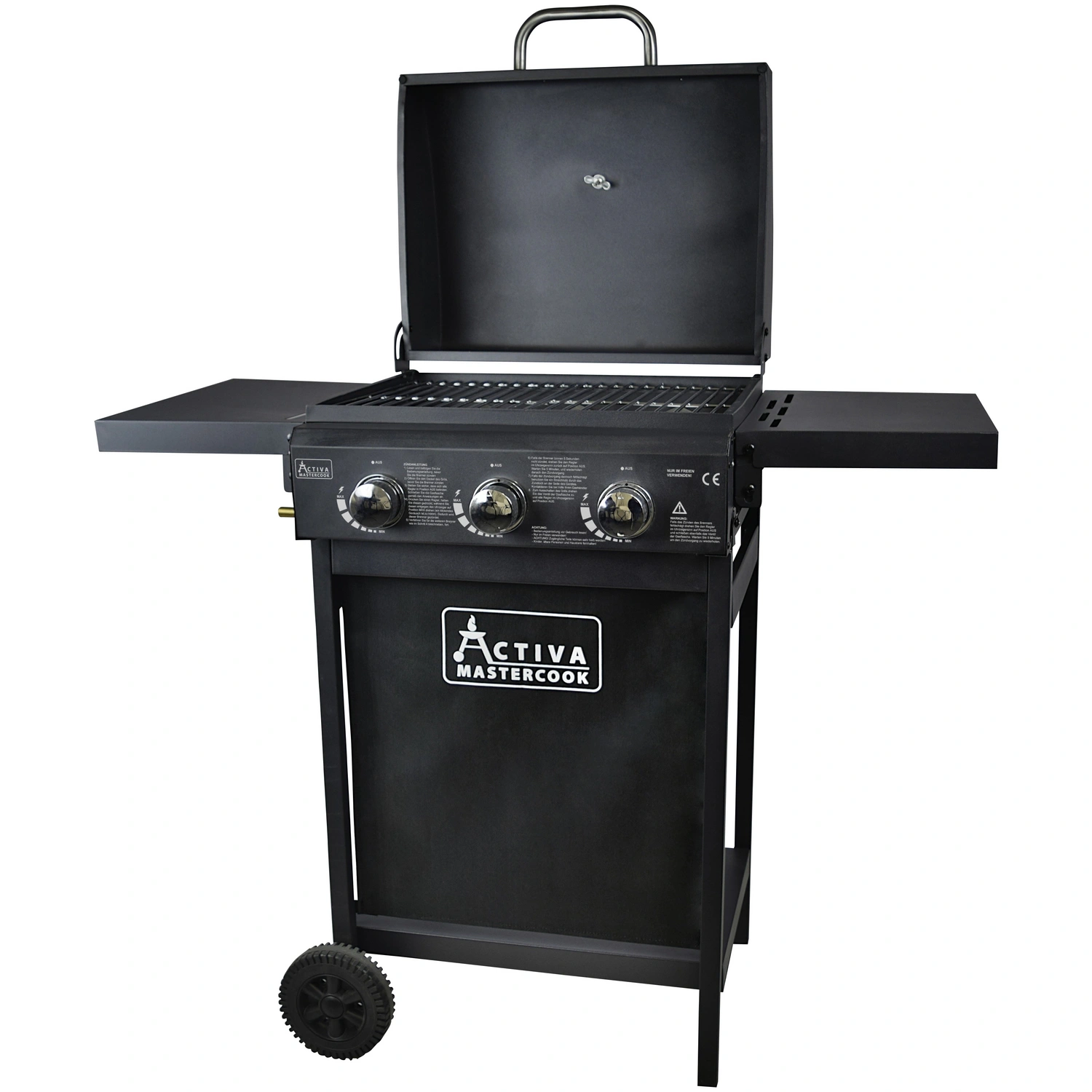 Gasgrill, 3 Brenner, Grillfläche: 48 x 38 cm