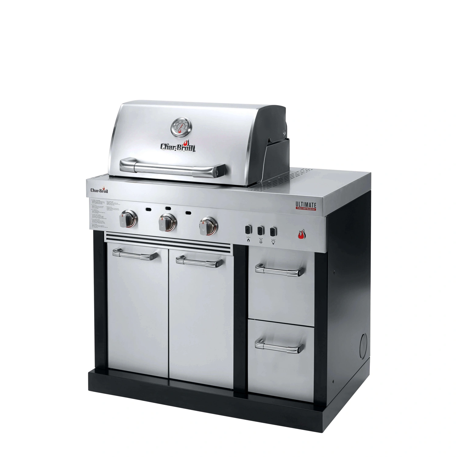 Gasgrill, Grillfläche: 61 x 43,5 cm, silberfarben