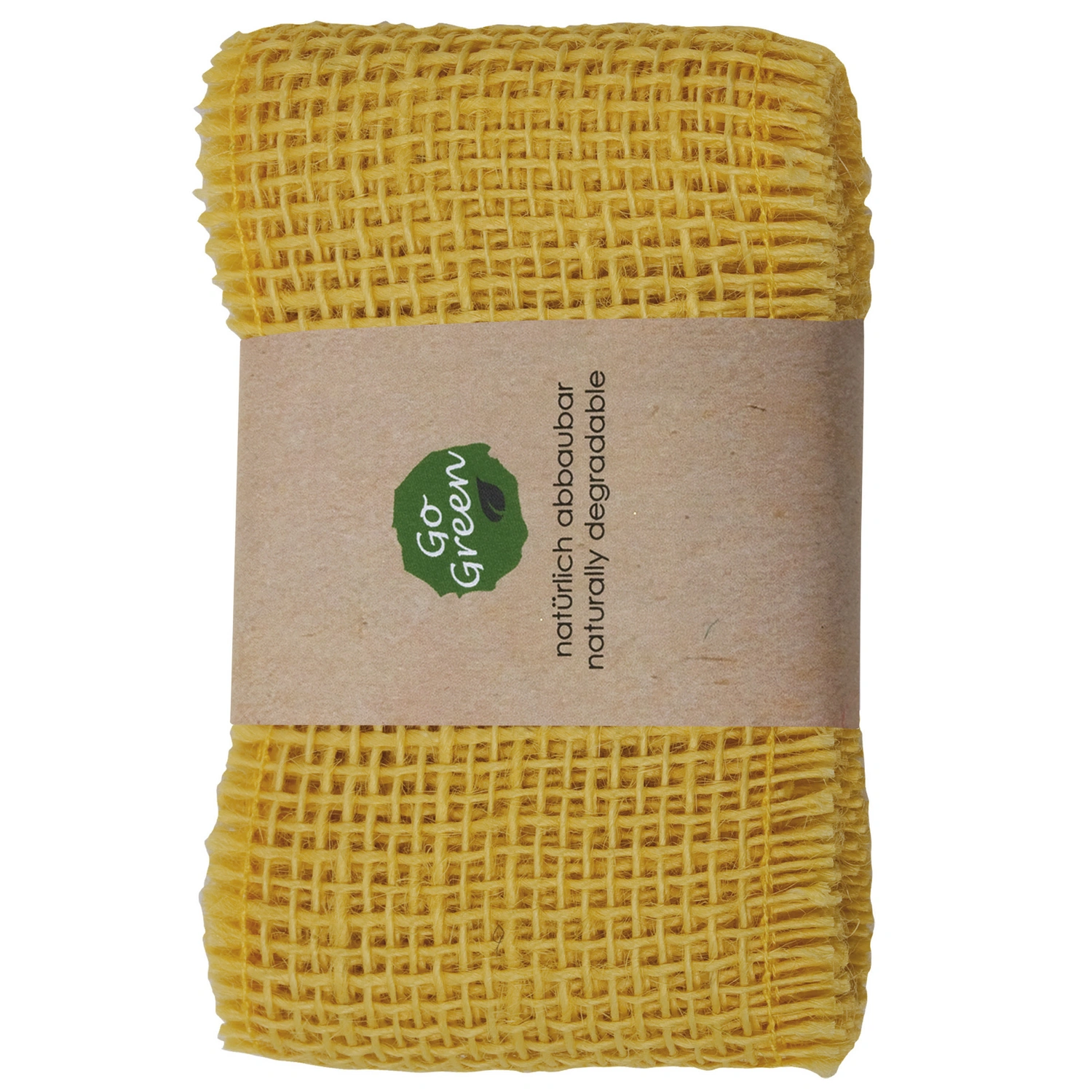 Geschenkband, Jute, Länge: 200 cm, gelb