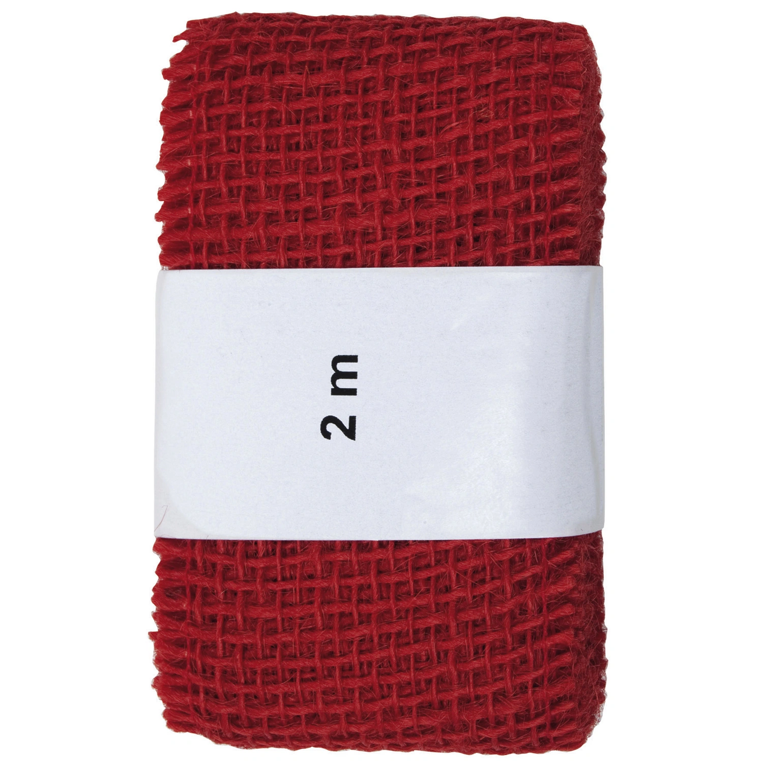 Geschenkband, Jute, Länge: 200 cm, rot