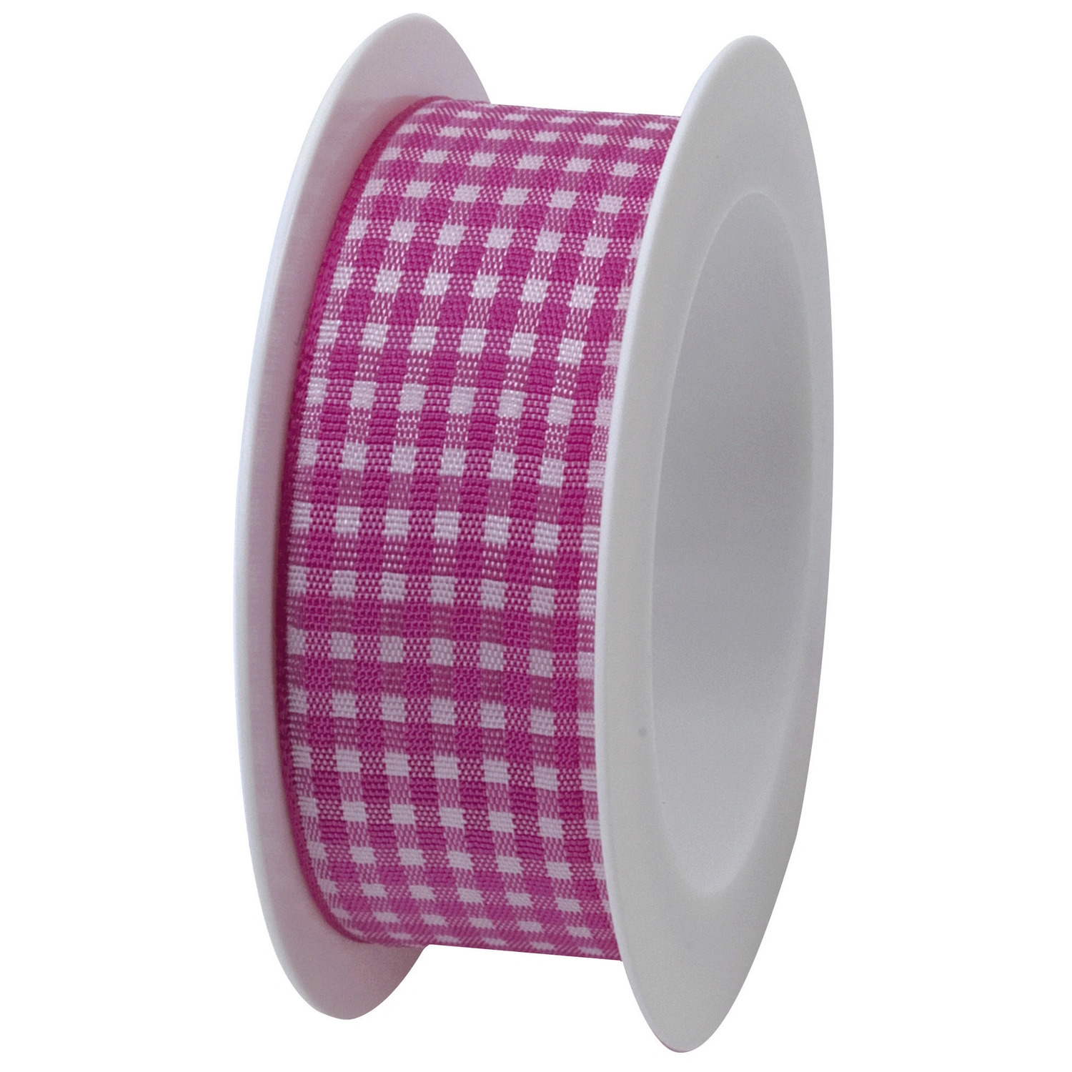 Geschenkband »Karo Vichy«, Taft, Länge: 200 cm, altrosa