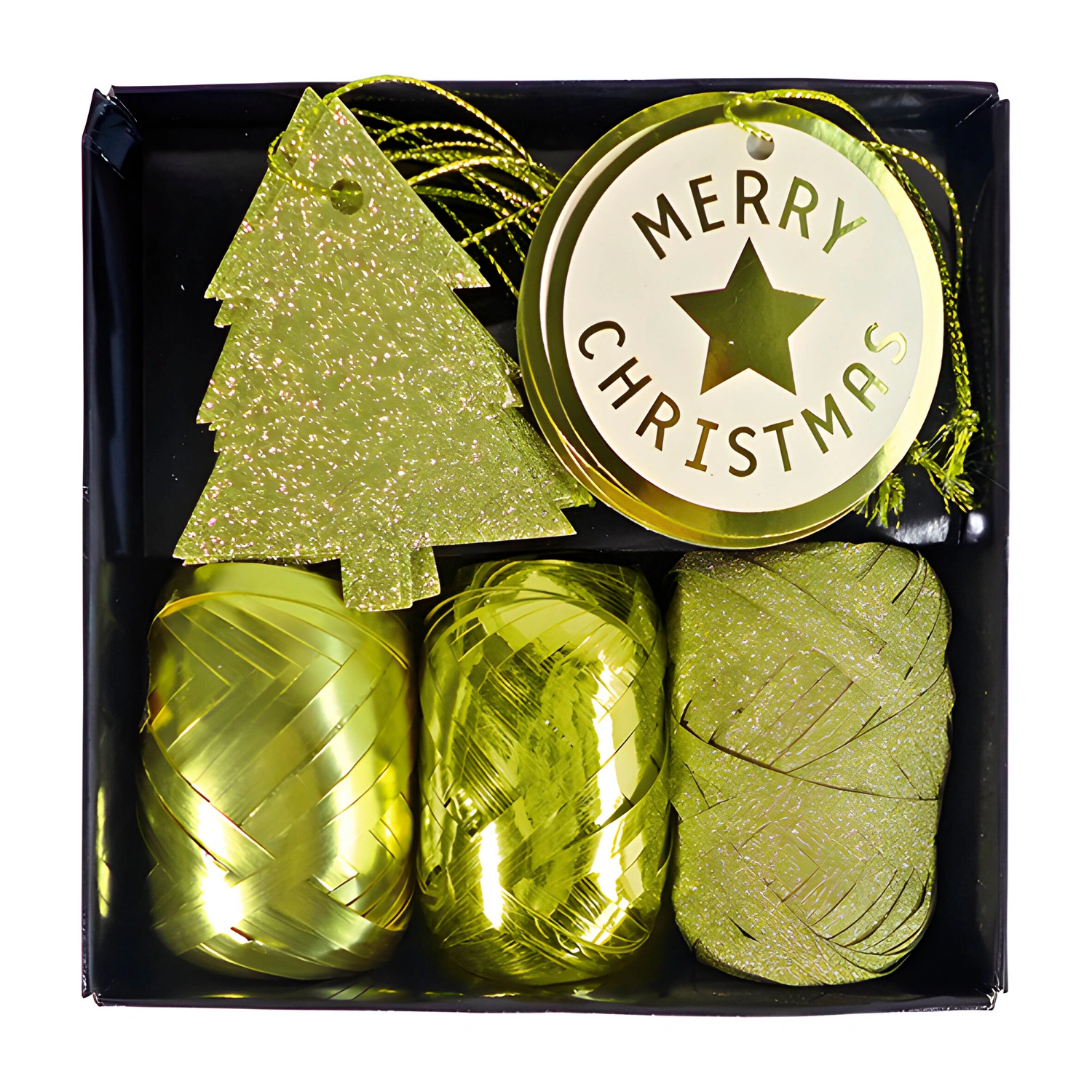 Geschenkband-Set, 15-tlg., Papier, Länge: 1000 cm, goldfarben