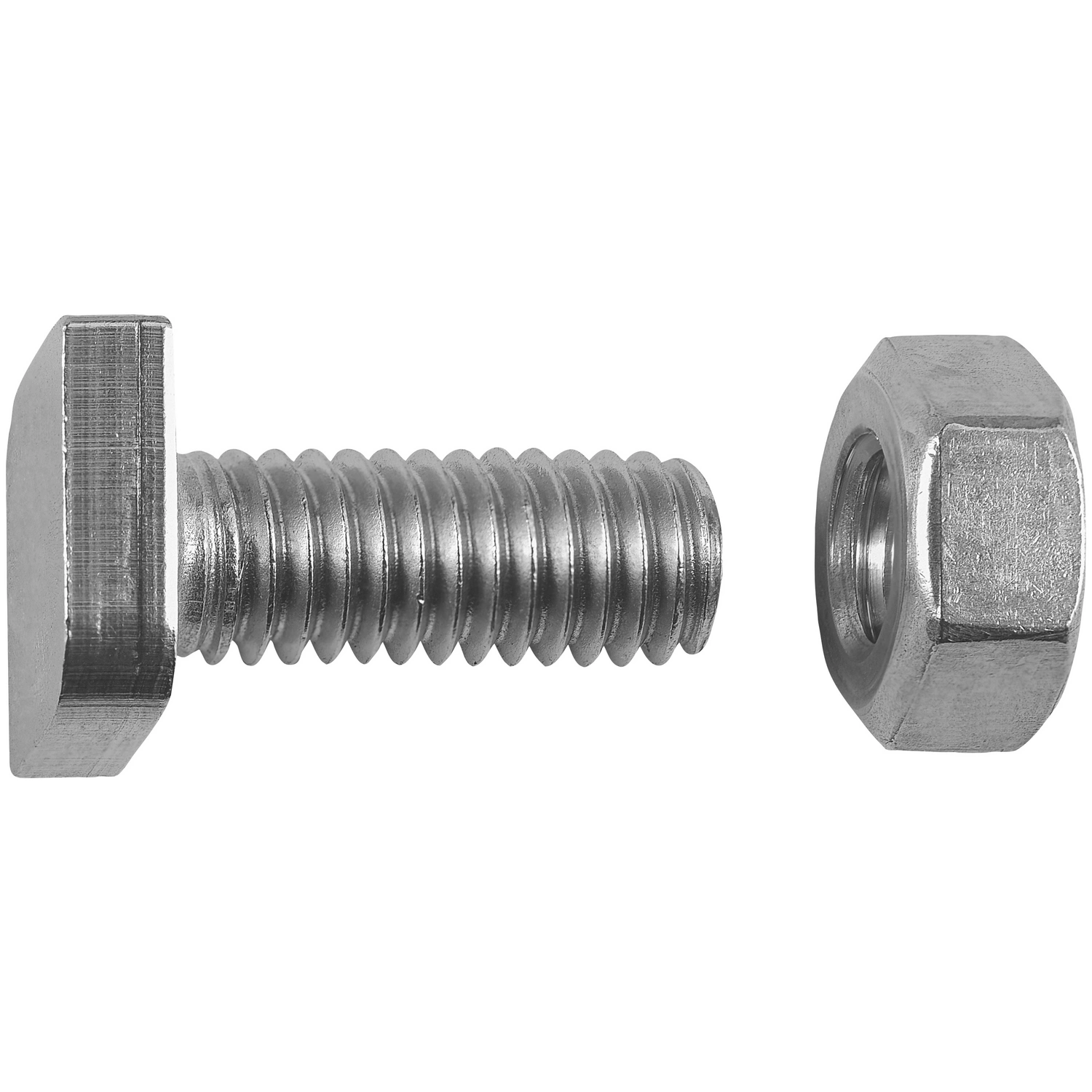 Gewächshausschraube, ØxL: M6 x 15 mm, rostfreier Edelstahl A2, 5 Stück
