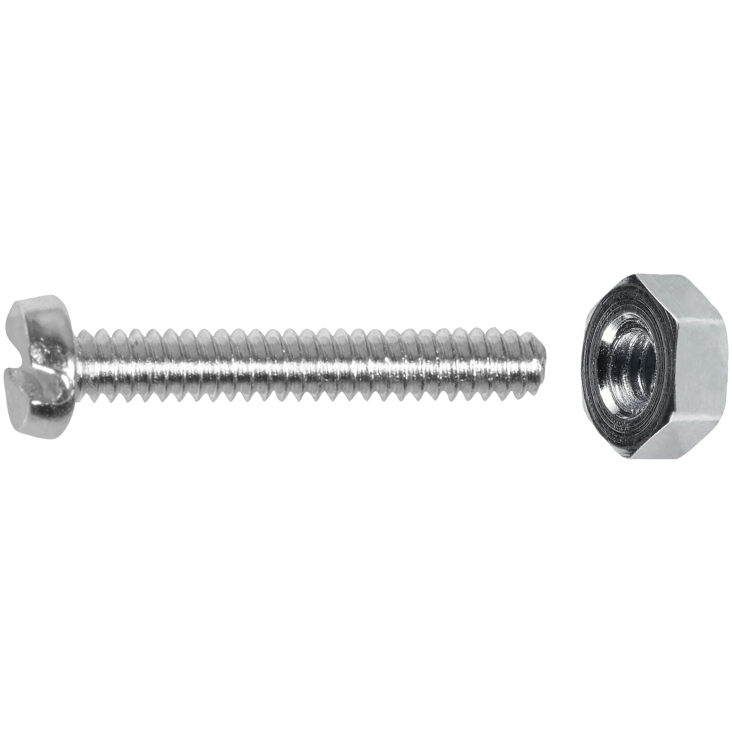 Gewindeschraube, ØxL: M1 x 10 mm, Verzinkt, 20 Stück