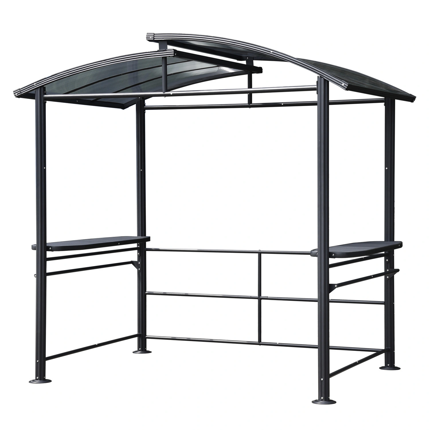 Grillpavillon, BxHxT: 240 x 233 x 150 cm, anthrazit/grau