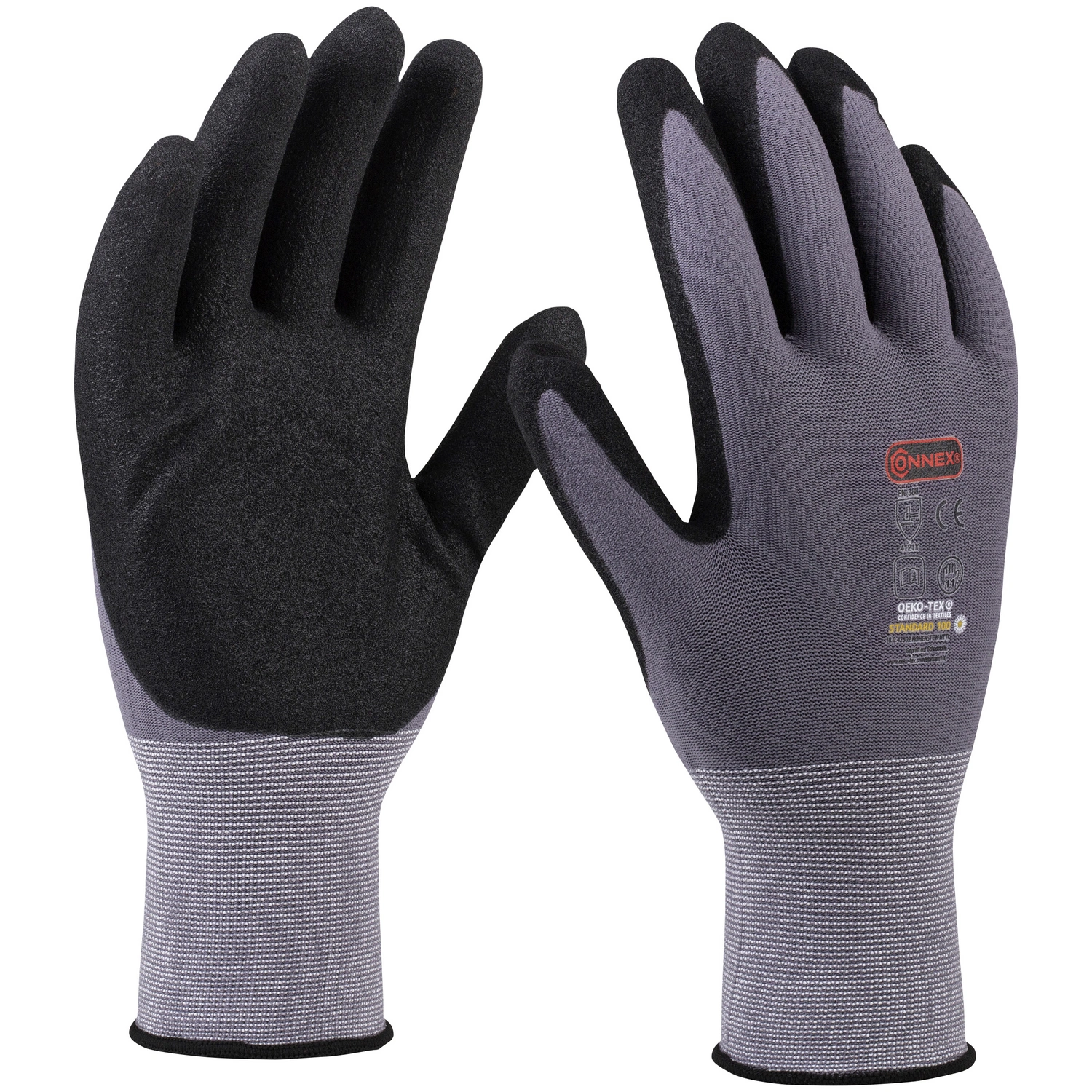 Handschuh, nitril, grau