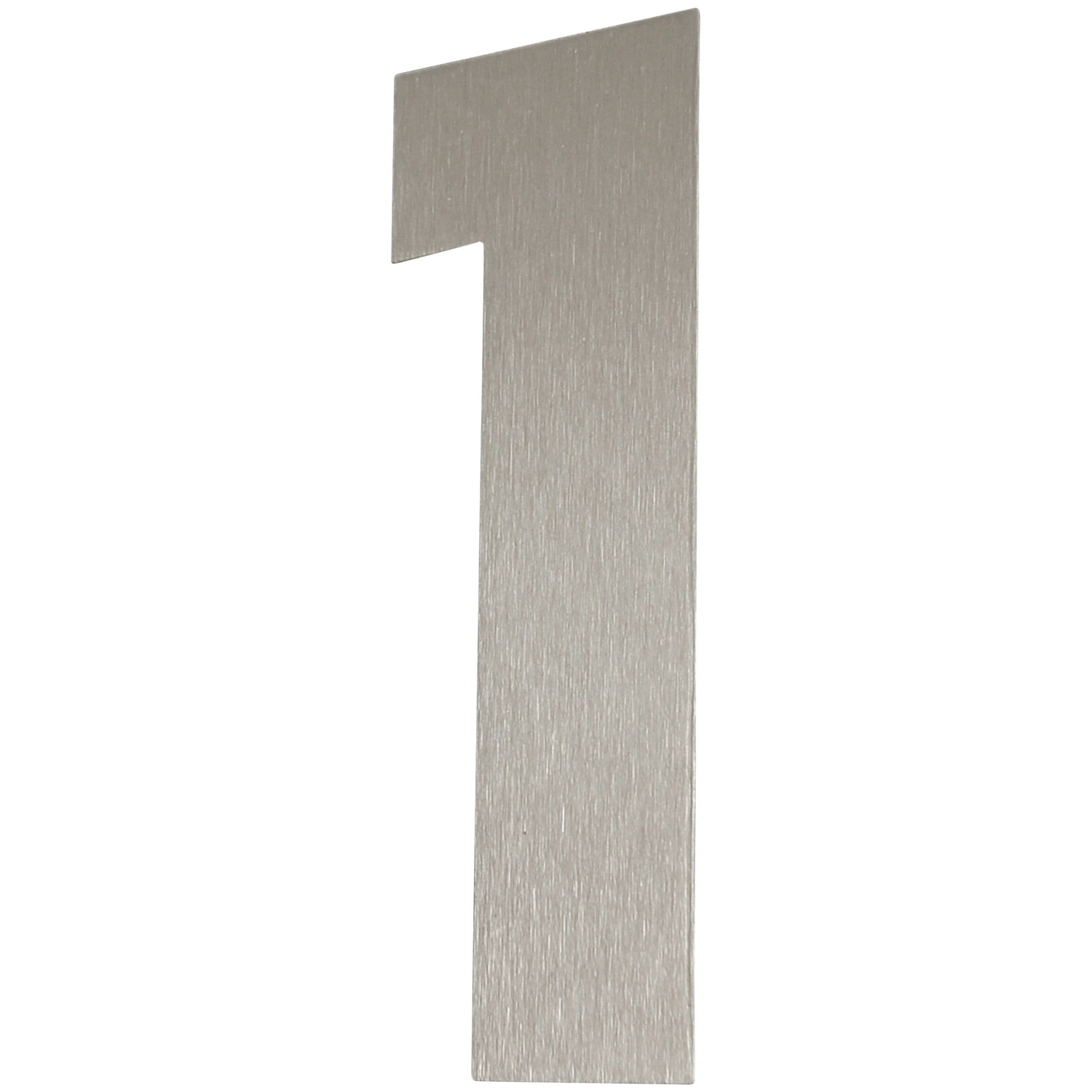 Hausnummer, 1, Silber, Edelstahl, 15,7 x 22,7 x 1,8 cm