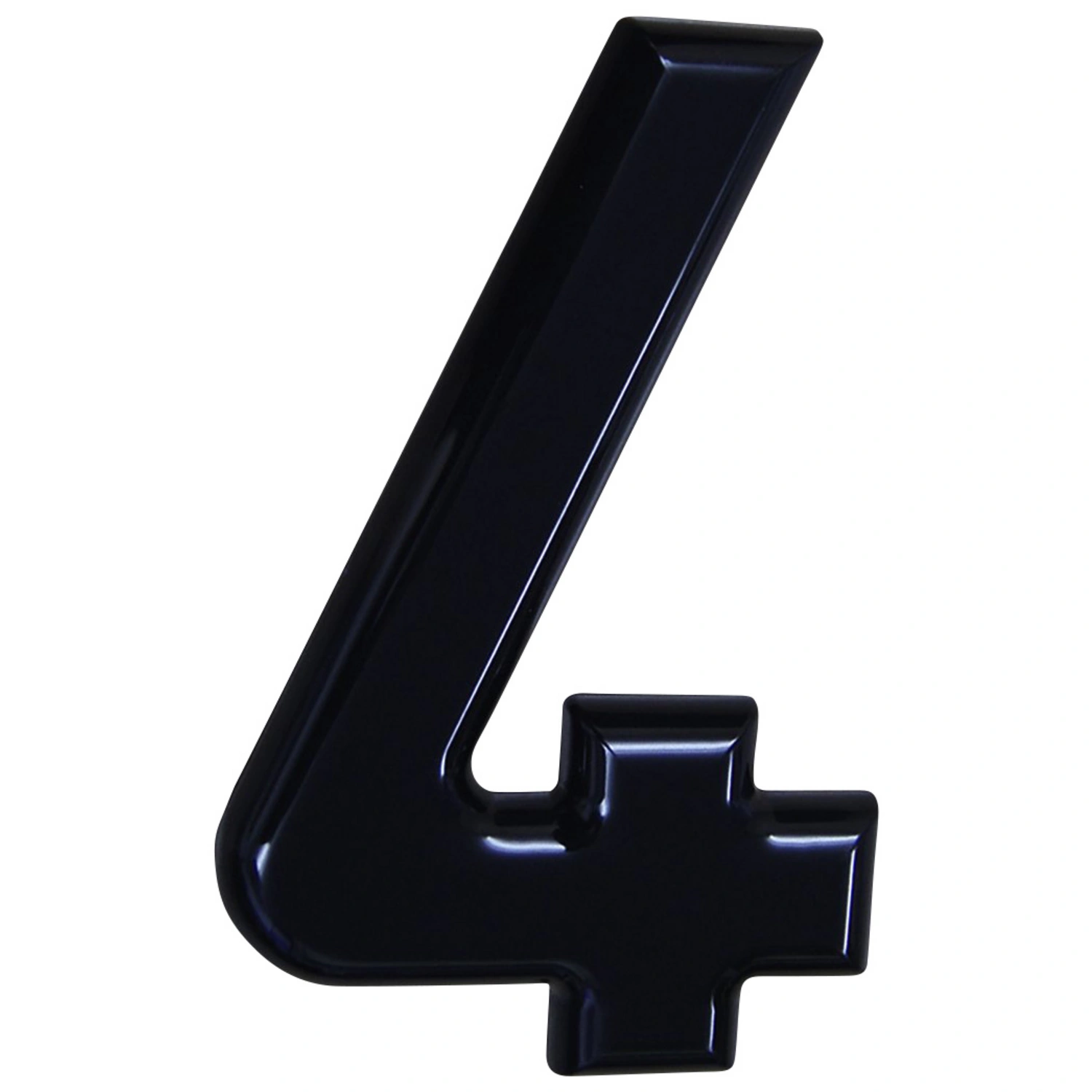 Hausnummer, 4, Schwarz, Kunststoff, 15,7 x 22,7 x 1,8 cm