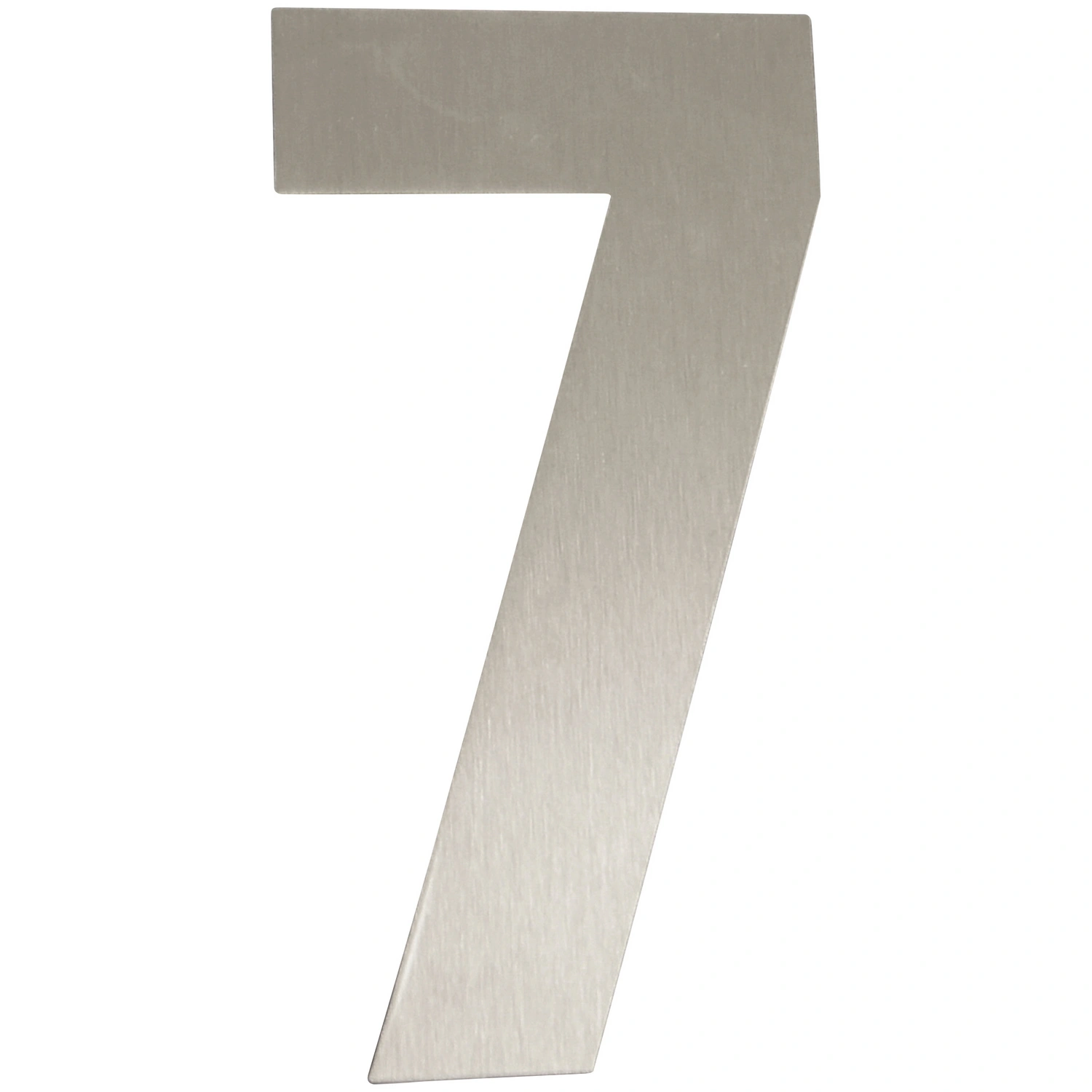 Hausnummer, 7, Silber, Edelstahl, 15,7 x 22,7 x 1,8 cm
