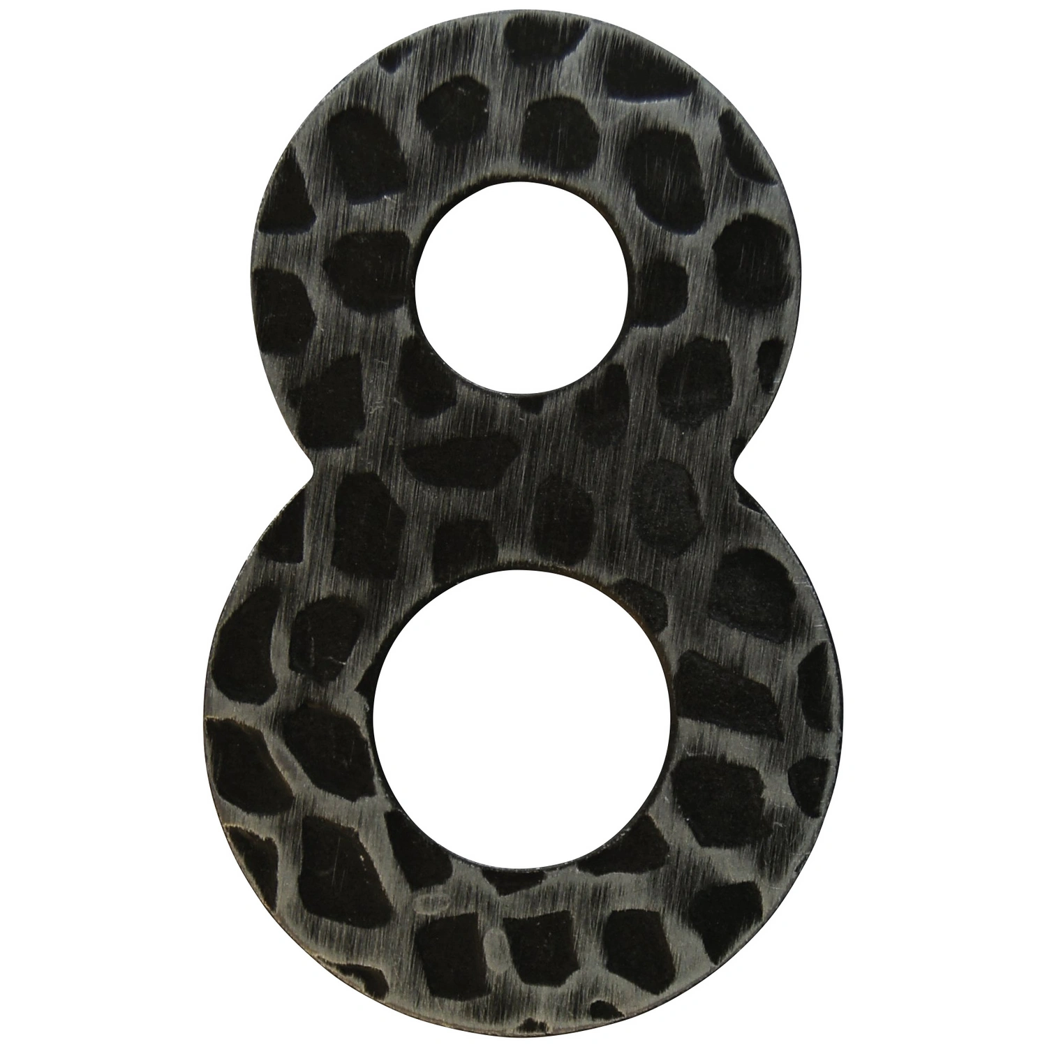 Hausnummer, 8, Schwarz, Eisen, 11,7 x 17 x 1,8 cm