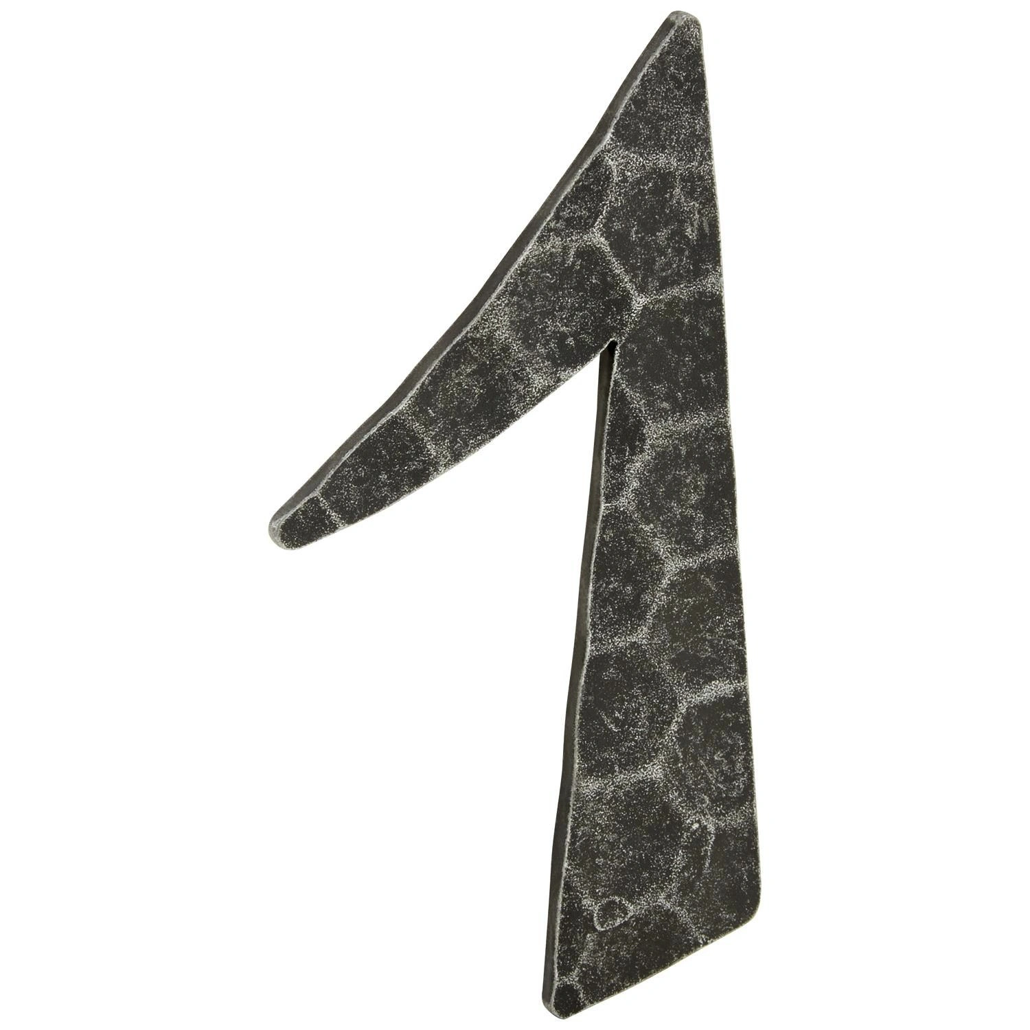 Hausnummer, Nr. 1, schwarz, Metall