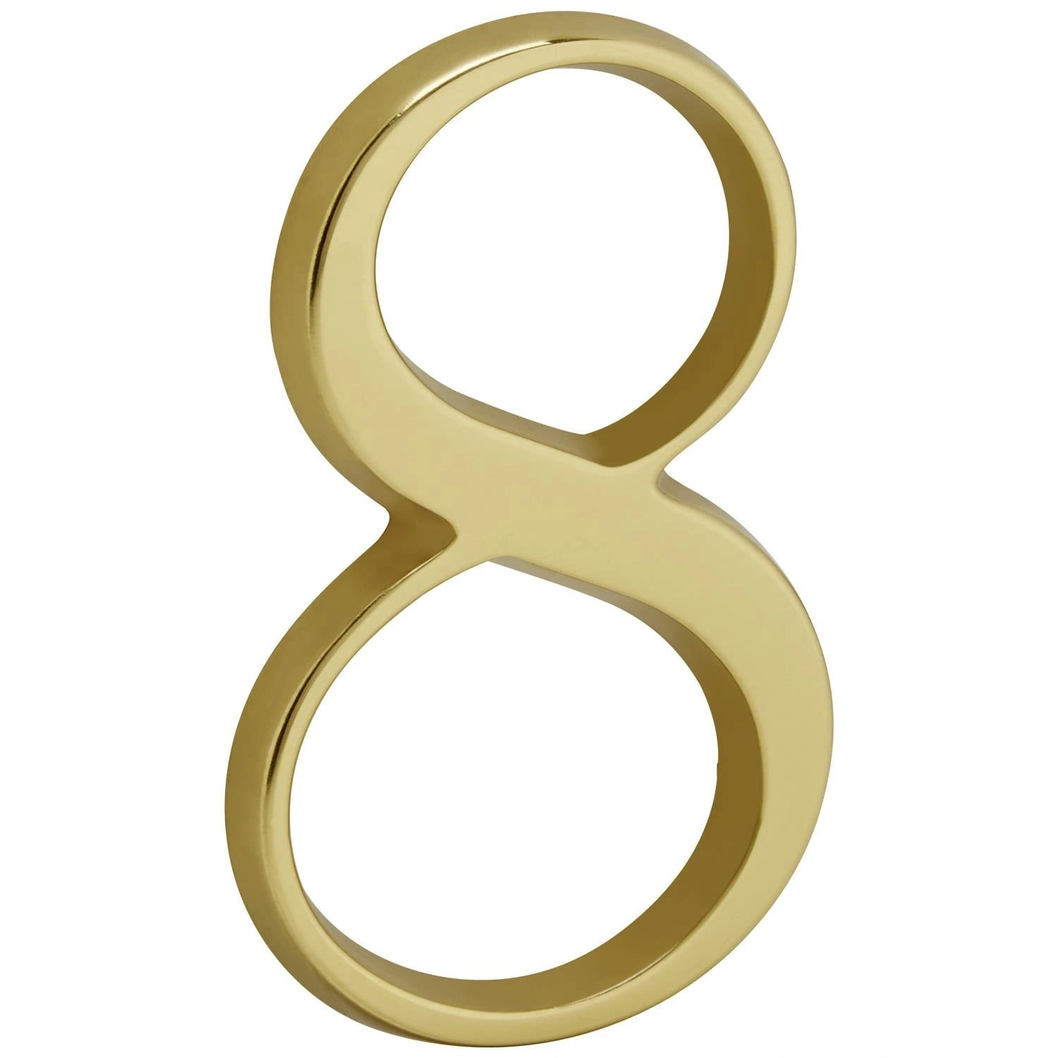 Hausnummer, Nr. 8, goldfarben, Metall