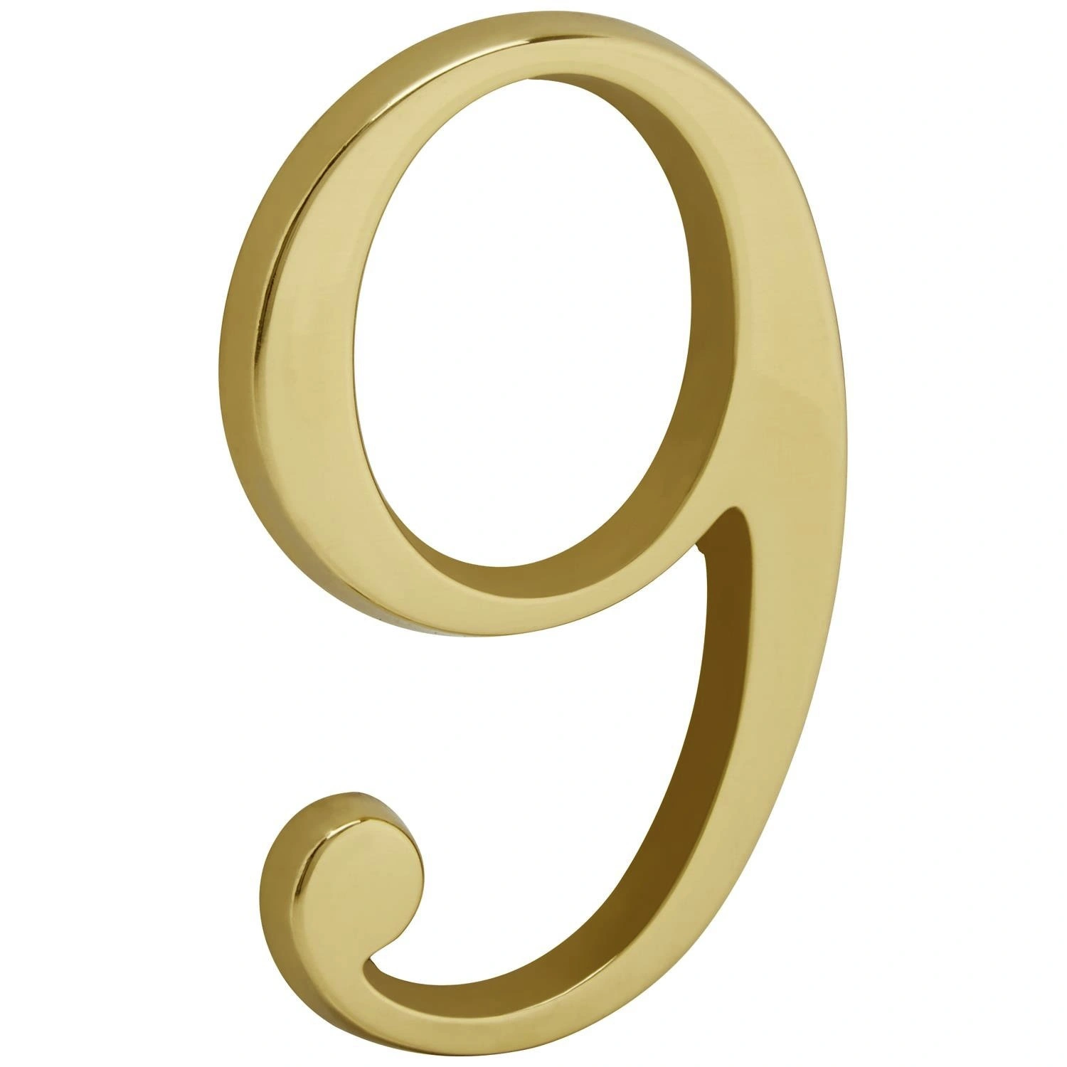 Hausnummer, Nr. 9, goldfarben, Metall