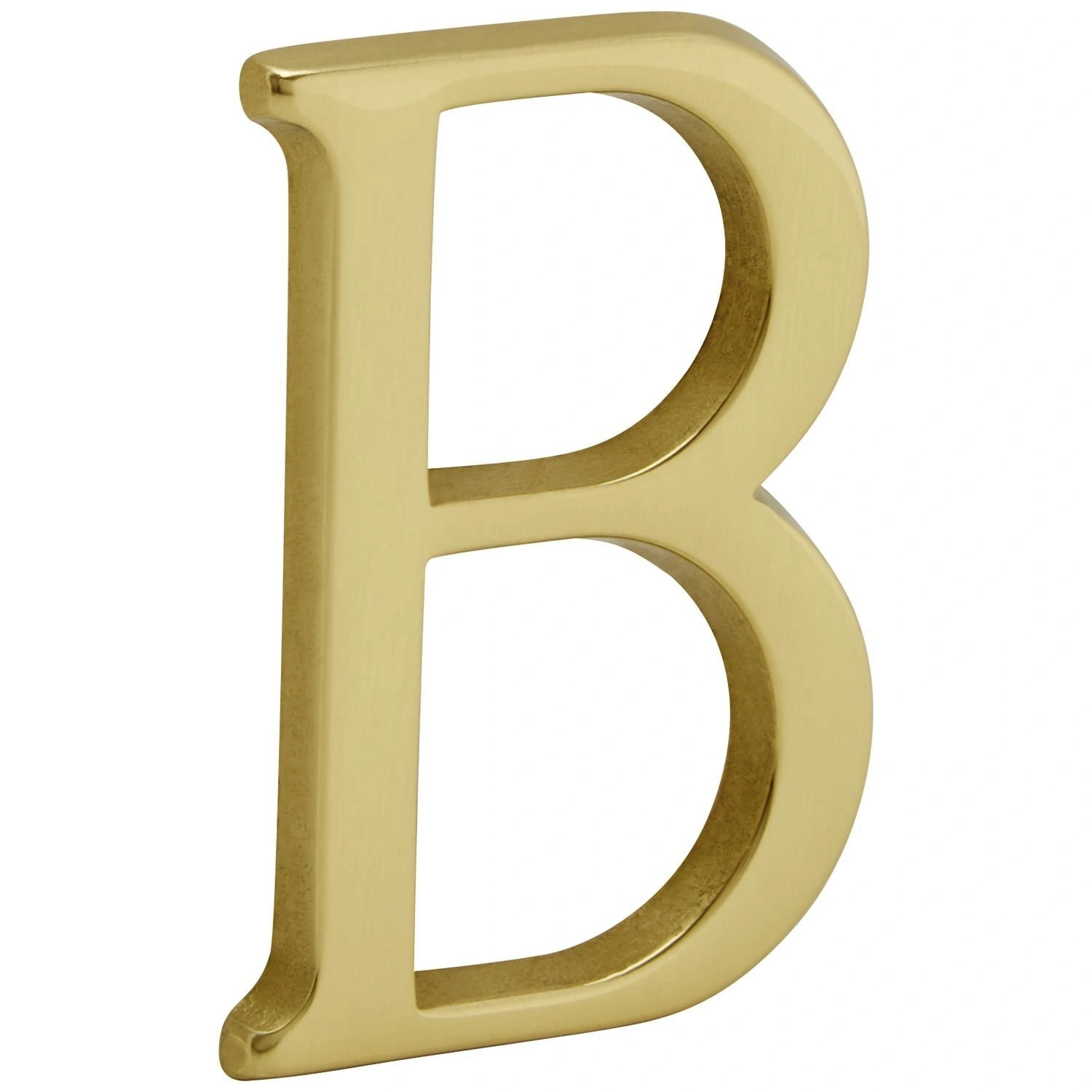 Hausnummer, Nr. B, goldfarben, Metall