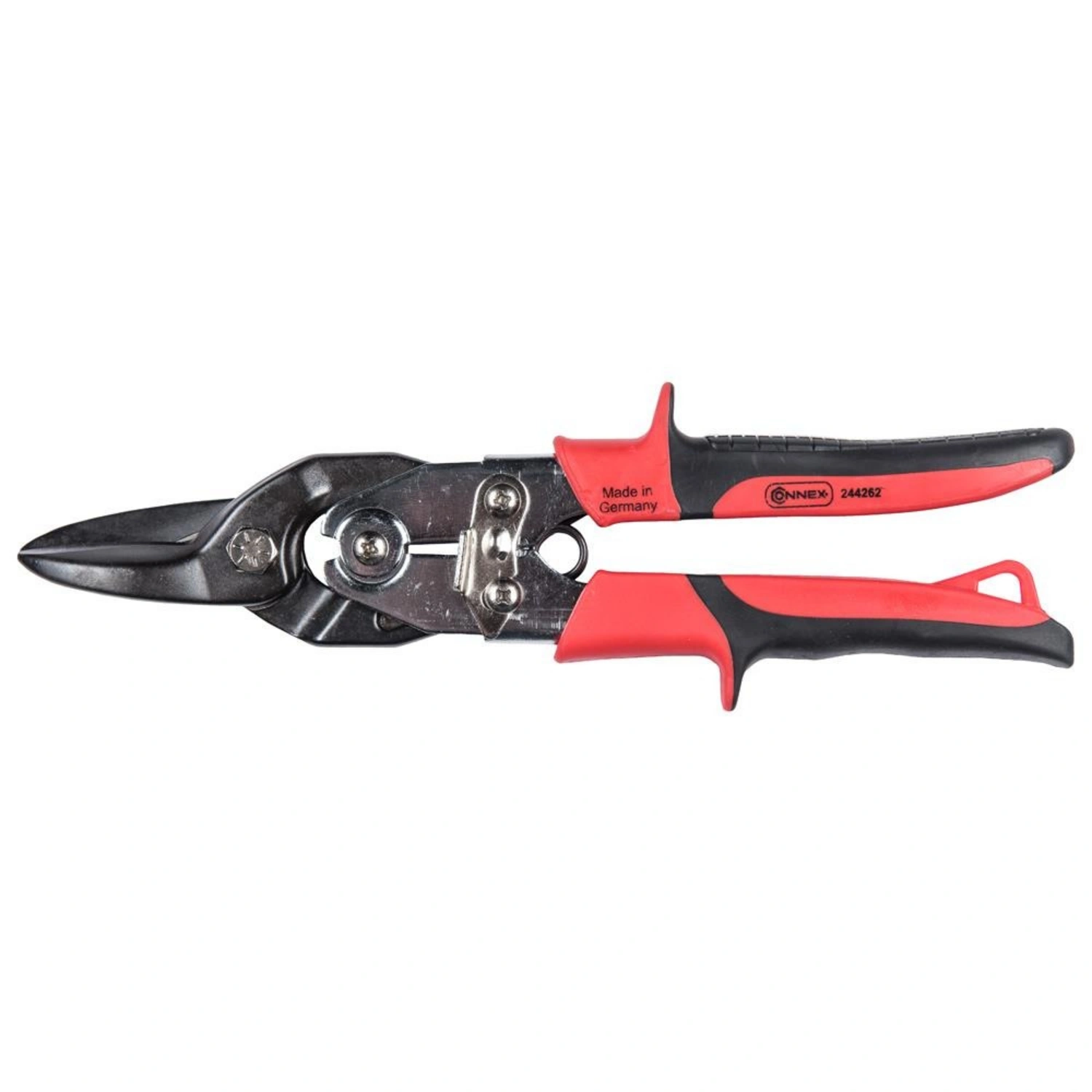 Hebelblechschere, Geradeschneidend, rot/schwarz, Kunststoff/Metall