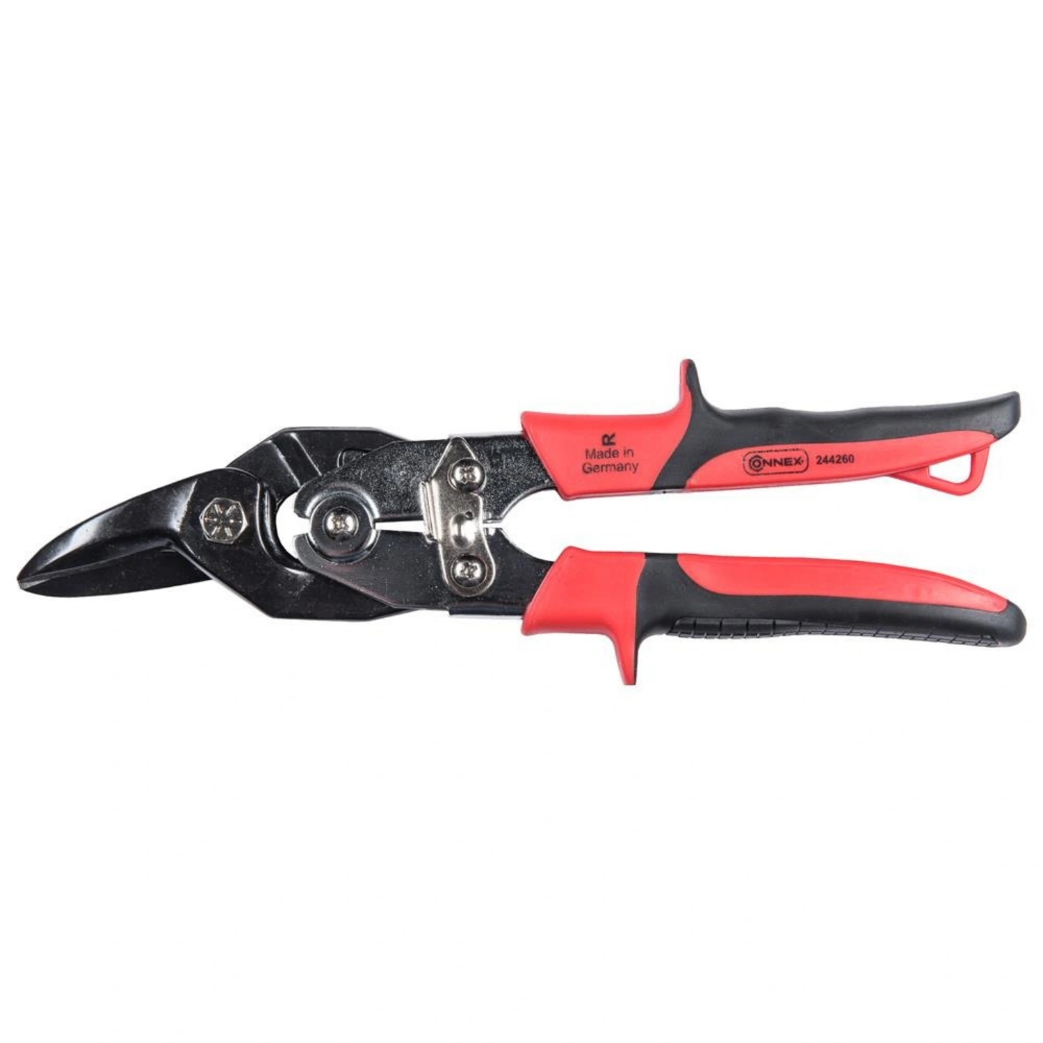 Hebelblechschere, rechtsschneidend, schwarz/rot, Metall/Kunststoff