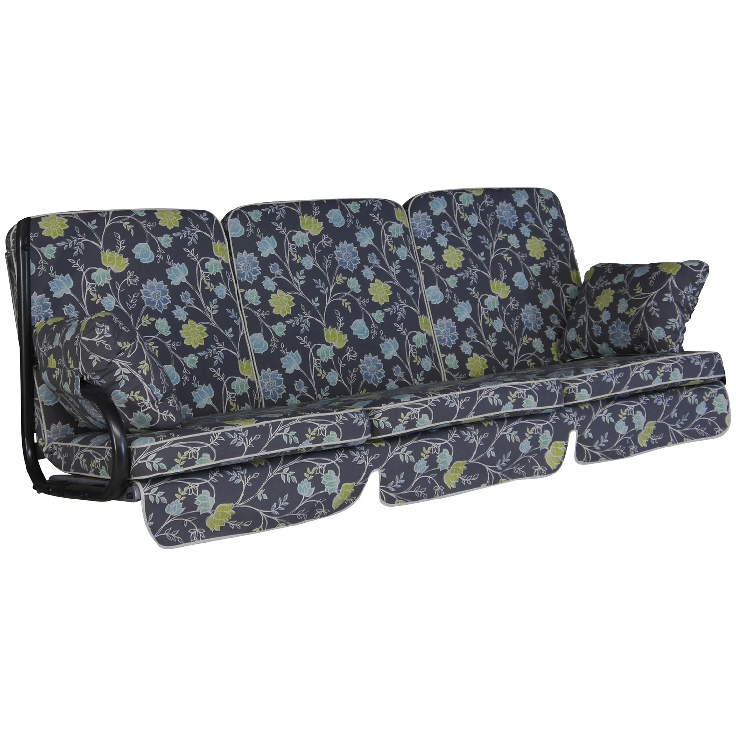 Hollywoodschaukelauflage »Comfort«, grau, Blumen, BxL: 180 x 56 cm