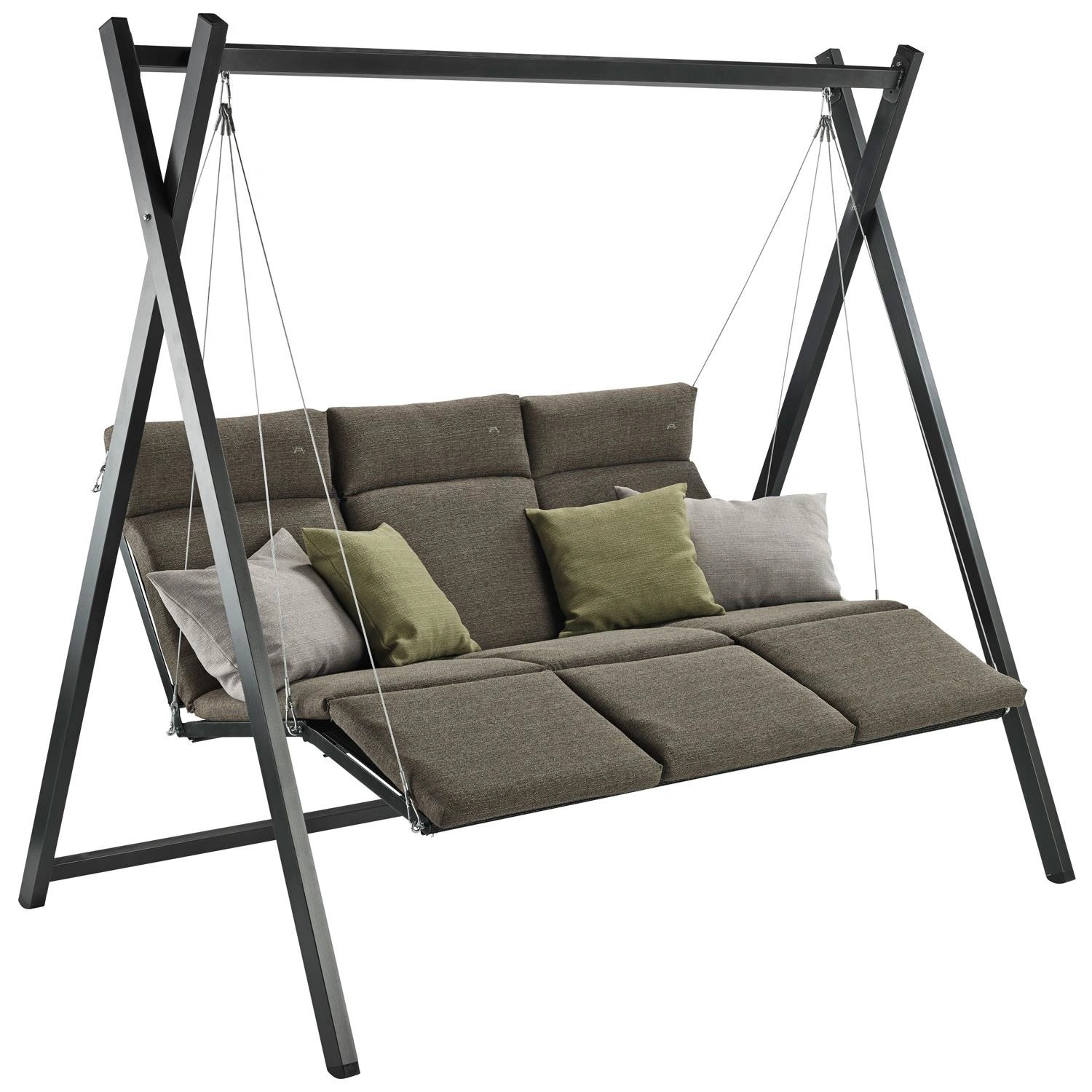 Hollywoodschaukelauflage »Relax«, taupe, Uni, BxL: 119 x 177 cm