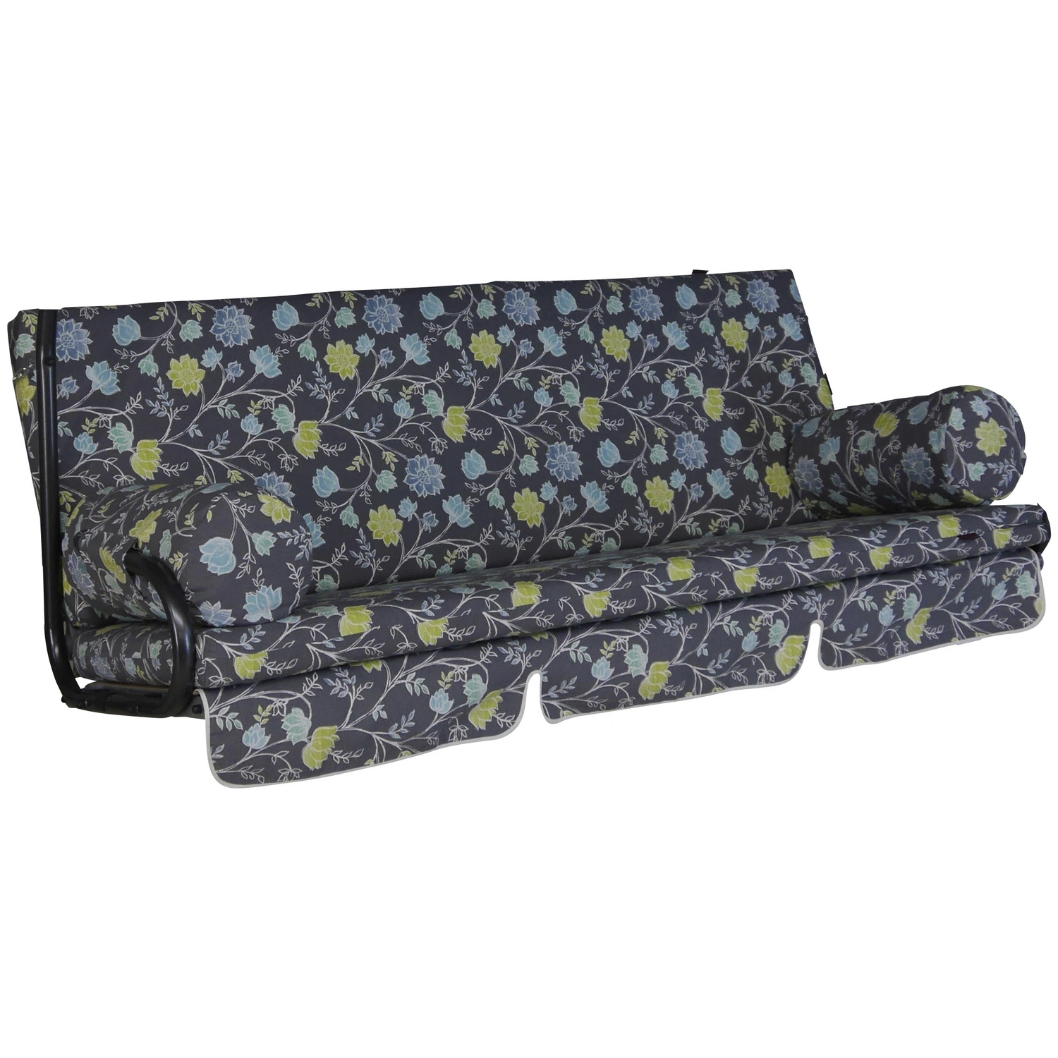Hollywoodschaukelauflage »Trend«, grau, Blumen, BxL: 180 x 54 cm