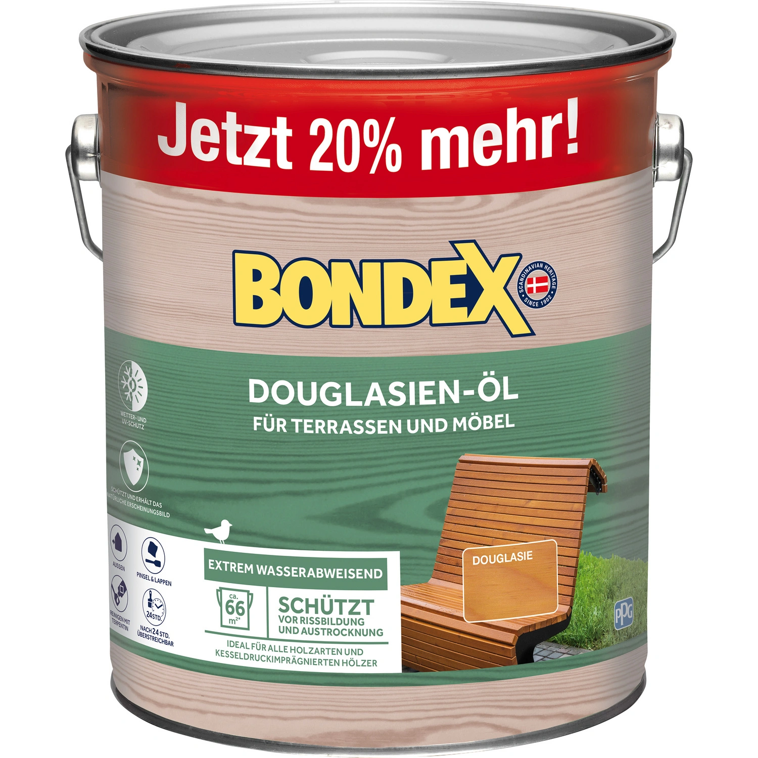 Holz-Öl, für außen, 3 l, Douglasie