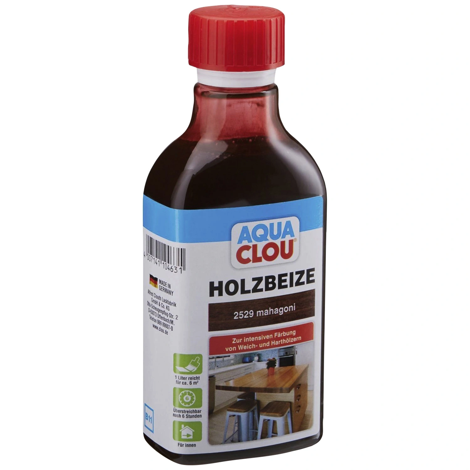 Holzbeize »AQUA«, Gebindegröße: 250 ml, mahagoni