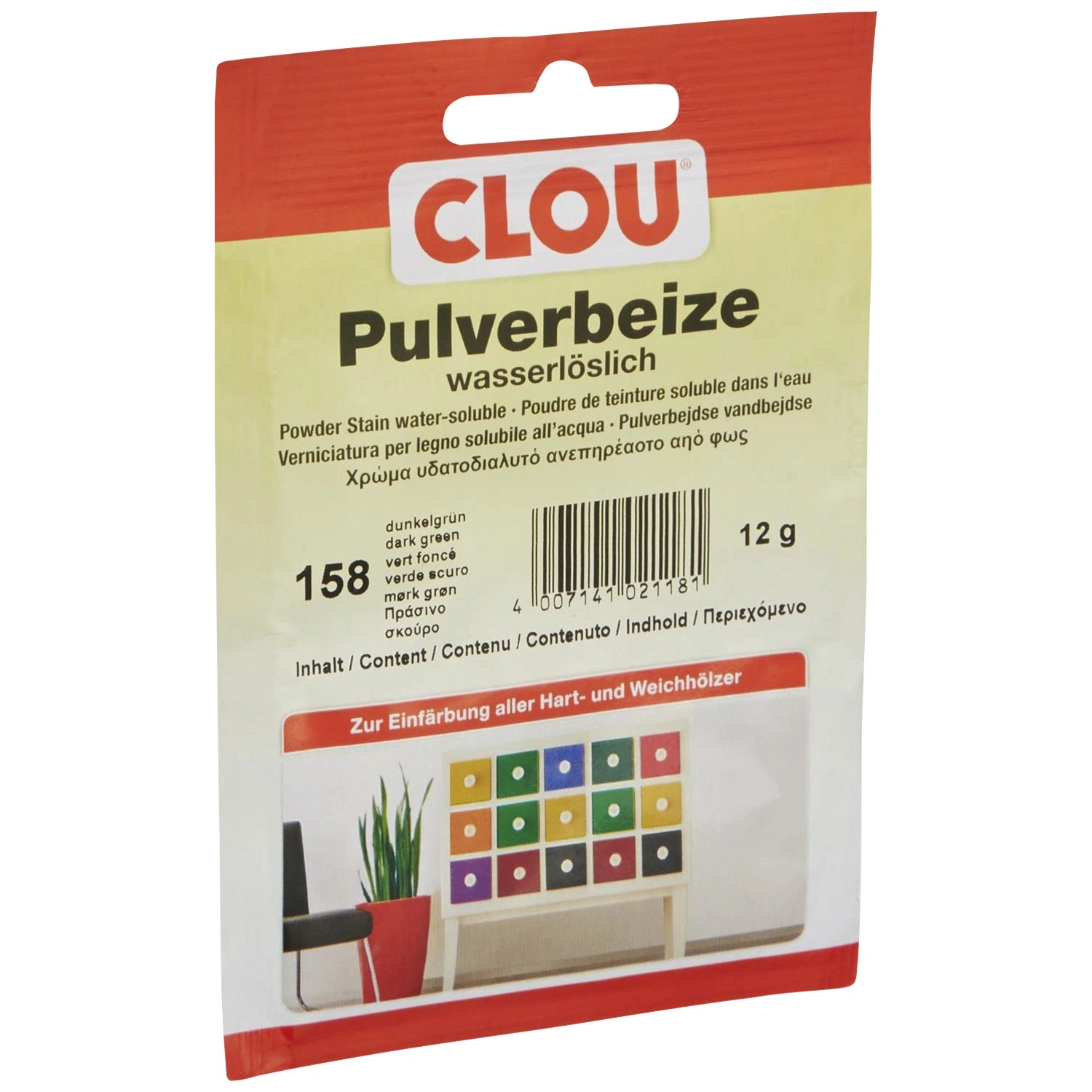 Holzbeize, Gebindegröße: 12 g, dunkelgrün