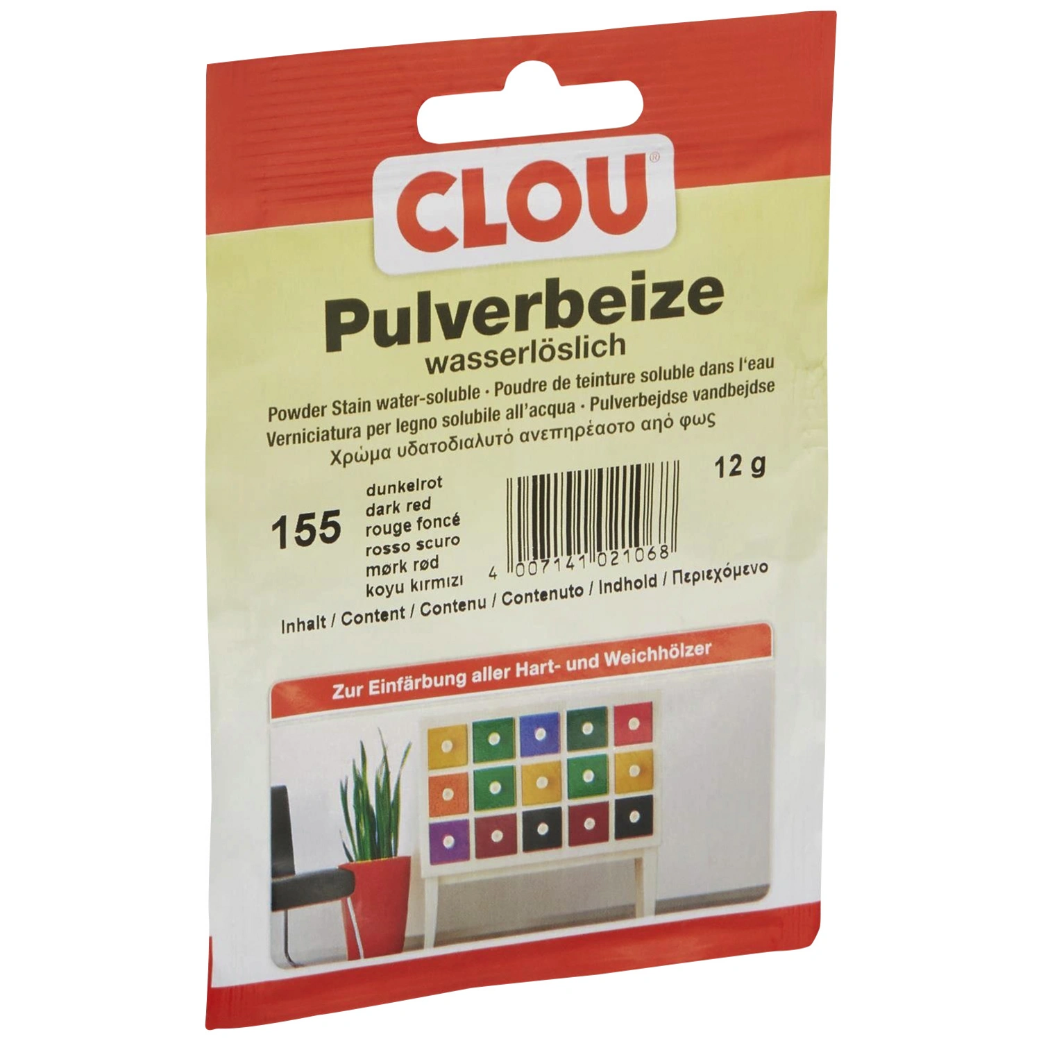 Holzbeize, Gebindegröße: 12 g, dunkelrot