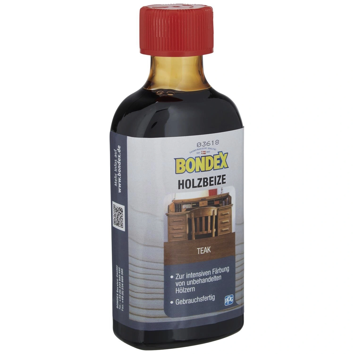 Holzbeize, teak, lasierend, 0.25l