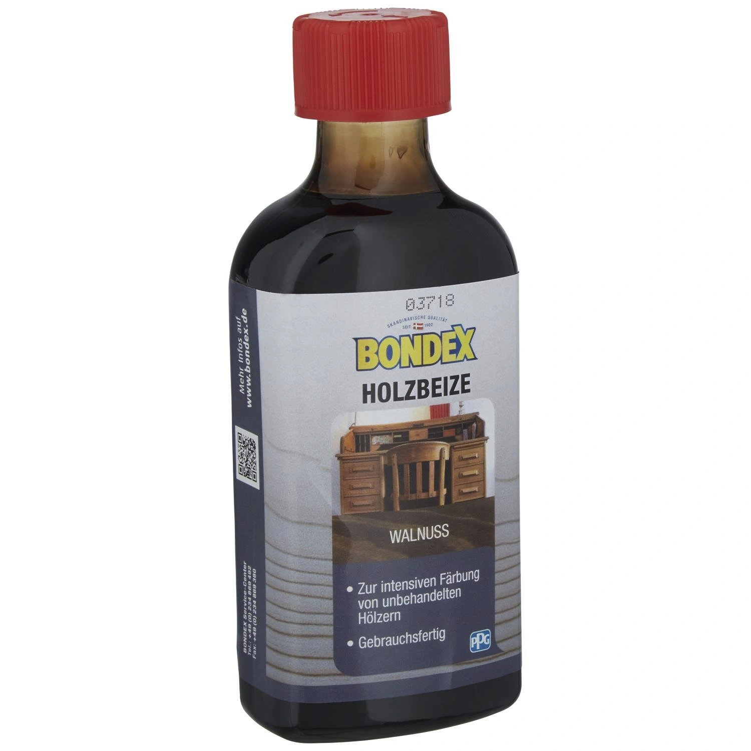Holzbeize, walnussfarben, lasierend, 0.25l