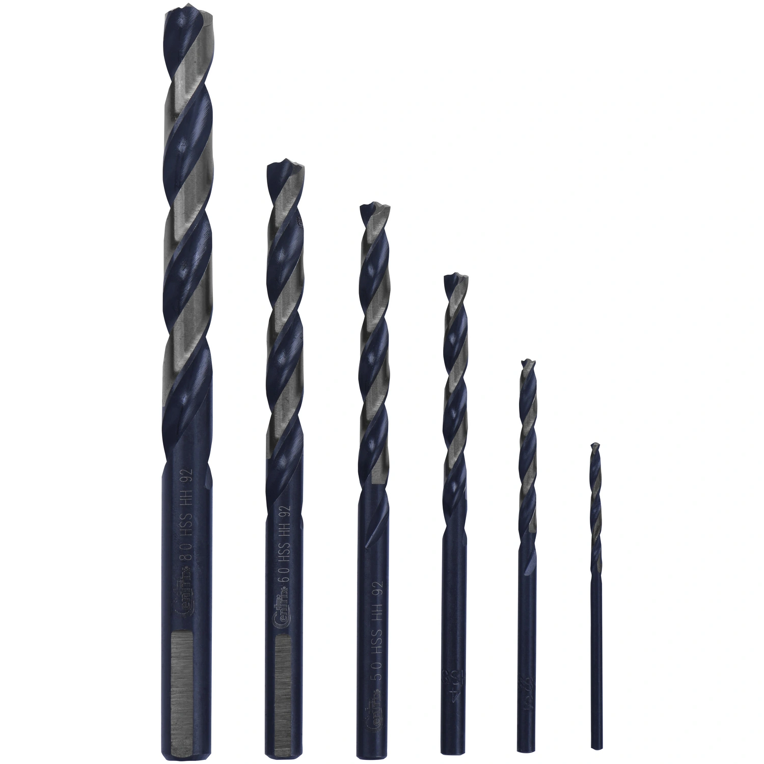 HSS-Bohrersatz, mit Zentrierspitze, Ø 2/3: 4/5/6/8 mm