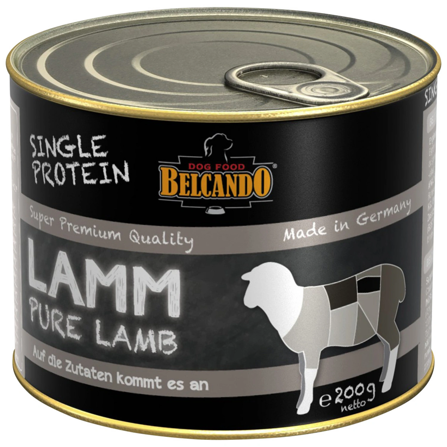 Hunde-Nassfutter, 200 g, Lamm