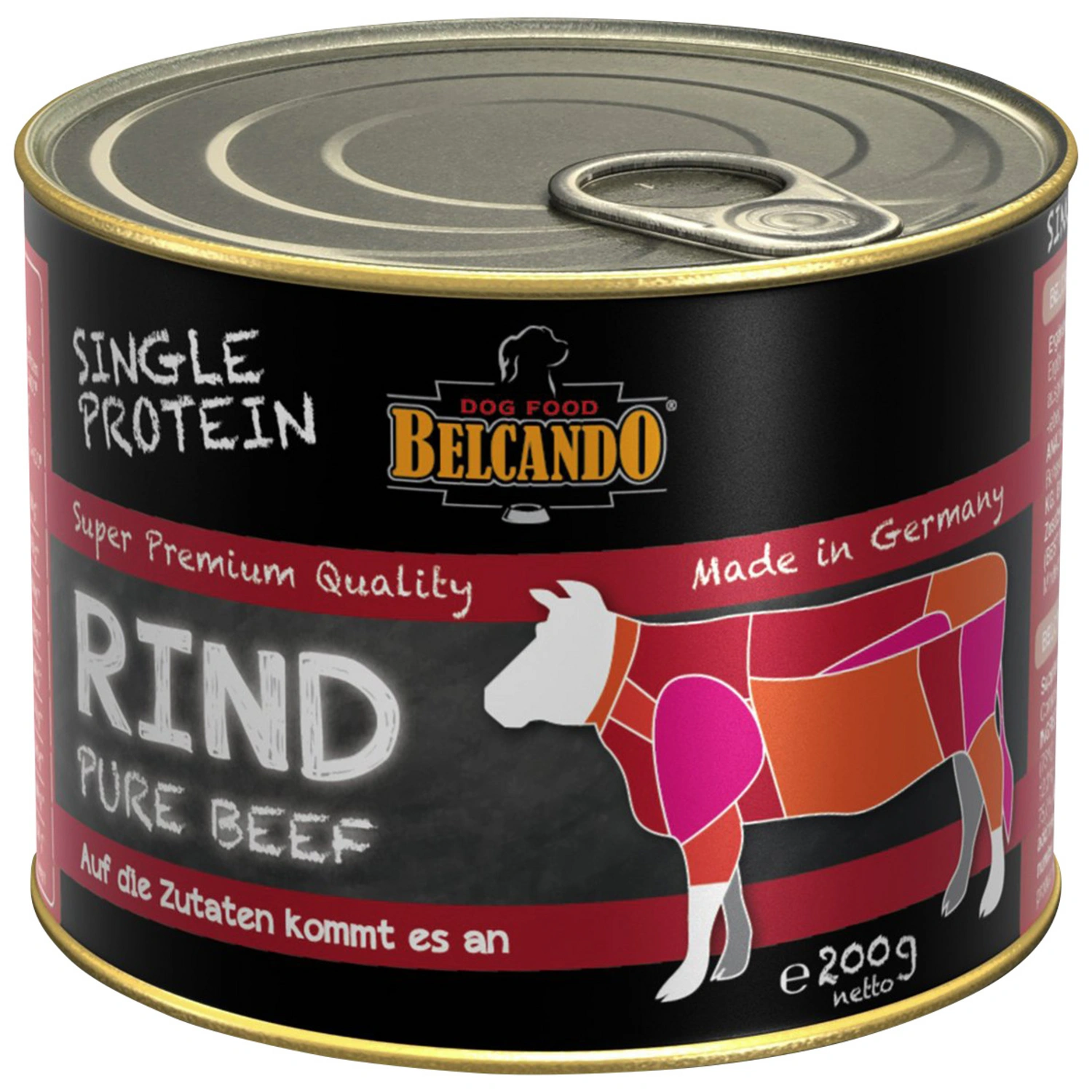 Hunde-Nassfutter, 200 g, Rind