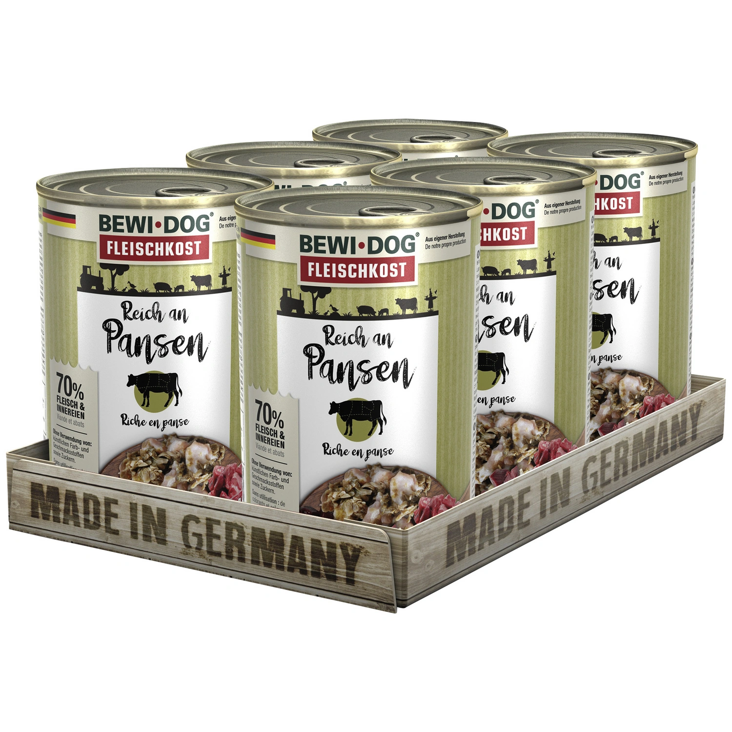 Hunde-Nassfutter, 400 g, Pansen