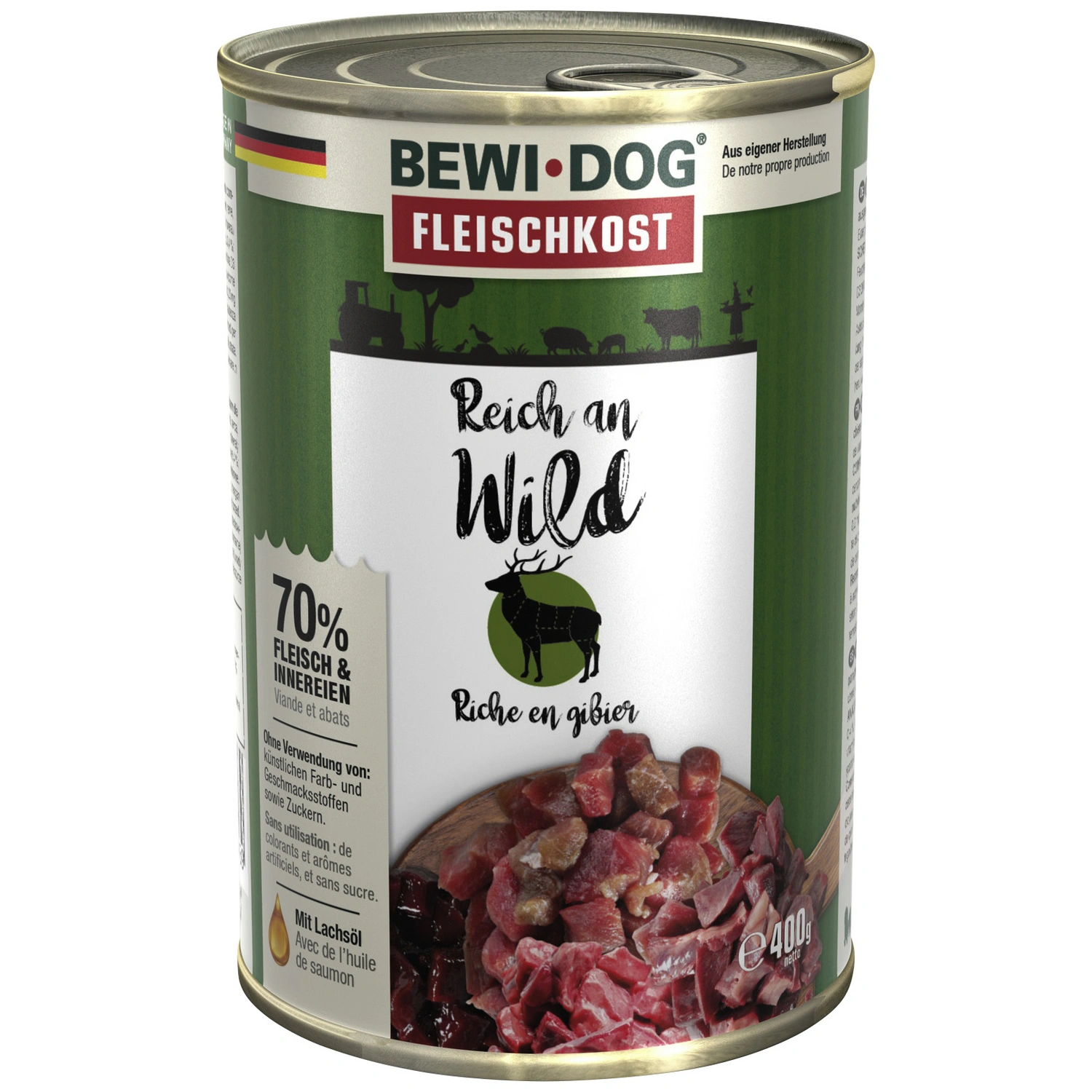Hunde-Nassfutter, 400 g, Wild