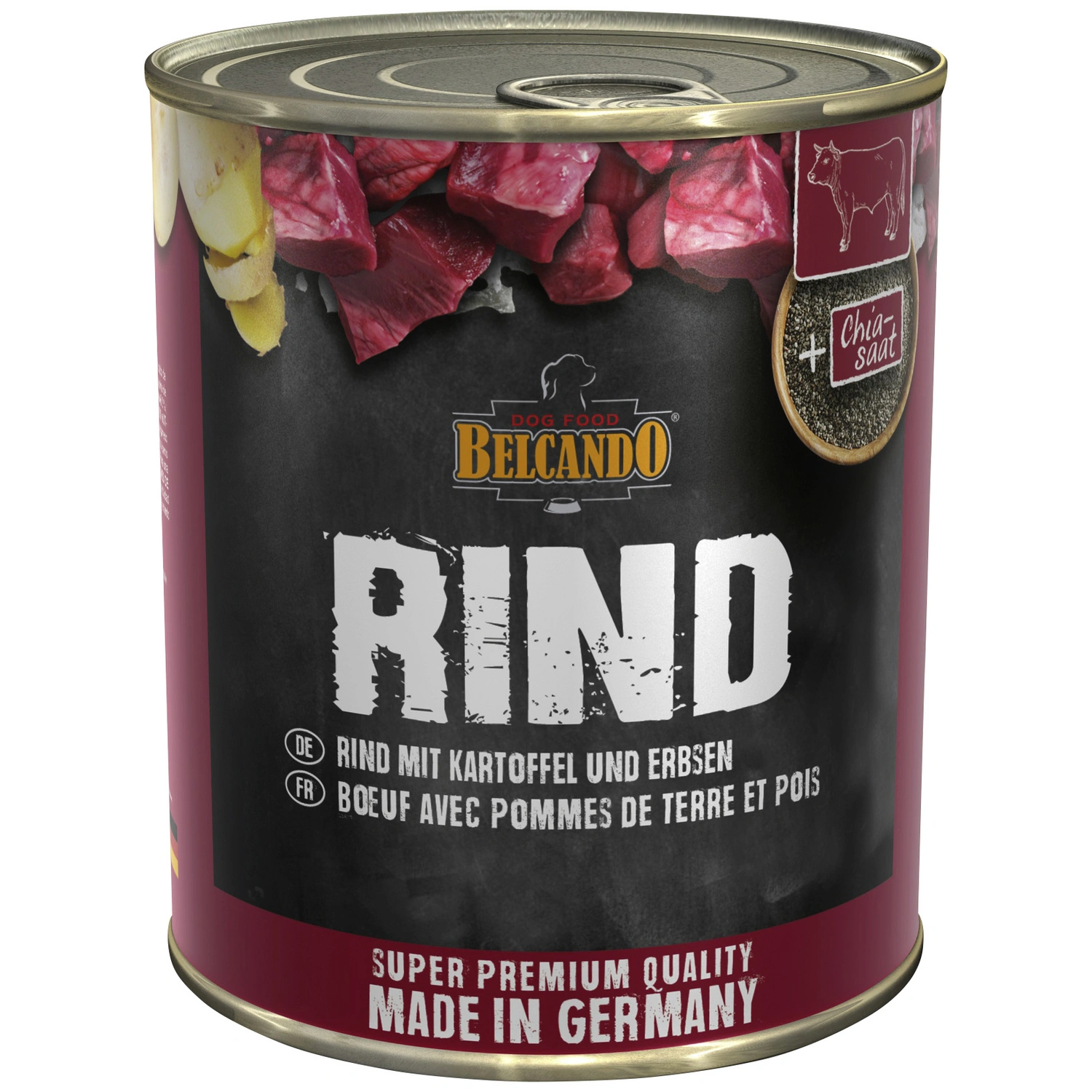 Hunde-Nassfutter, 800 g, Rind