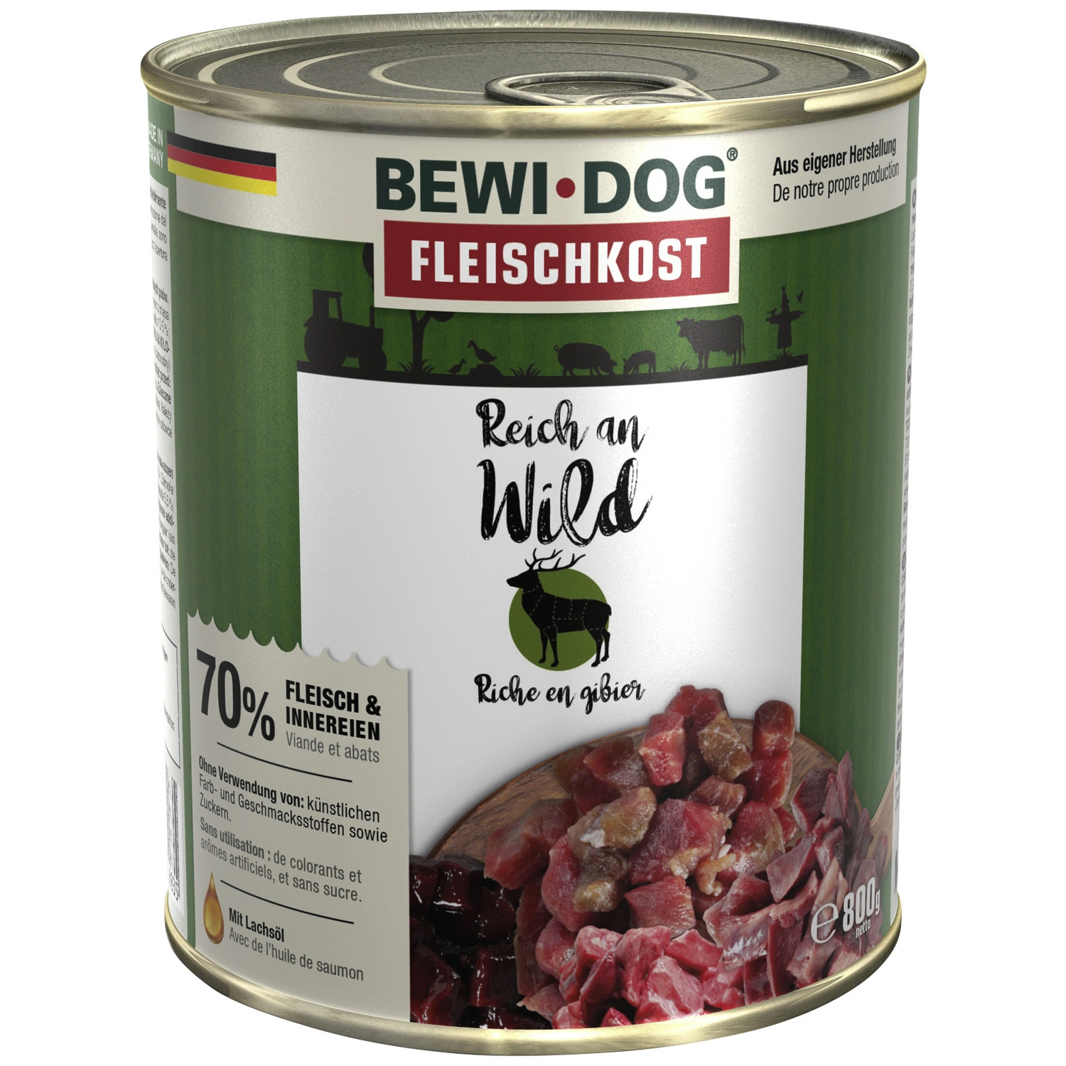 Hunde-Nassfutter, 800 g, Wild