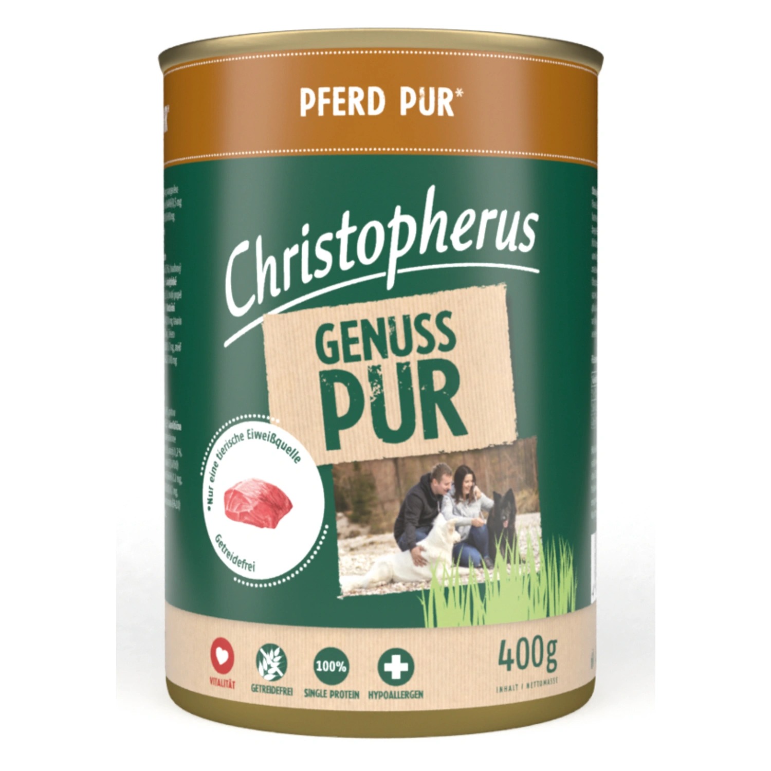 Hunde-Nassfutter »Genuss pur«, Ross, 800 g