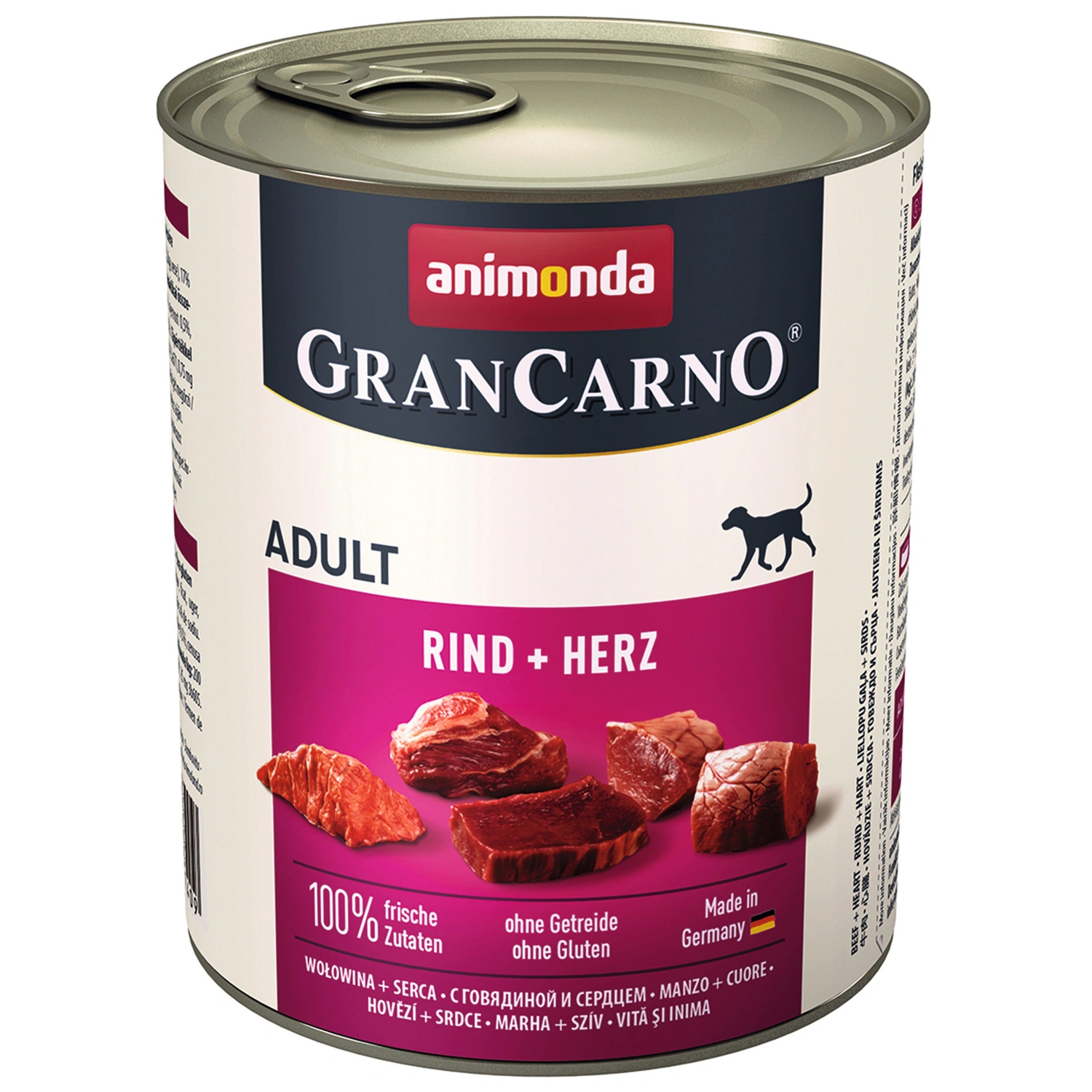 Hunde-Nassfutter »GranCarno «, Rind/Herz, 800 g