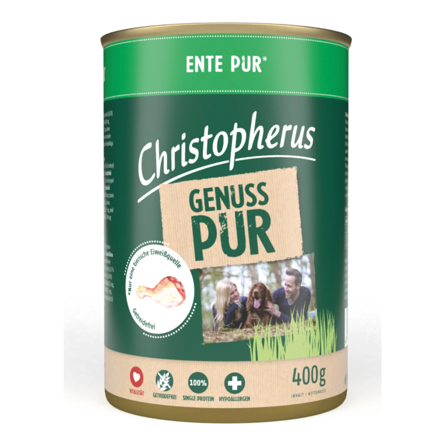 Hunde-Nassfutter »Pur«, Ente, 400 g