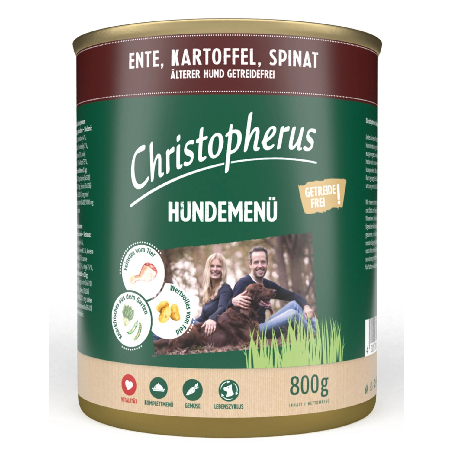 Hunde-Nassfutter »Senior«, Ente, 800 g