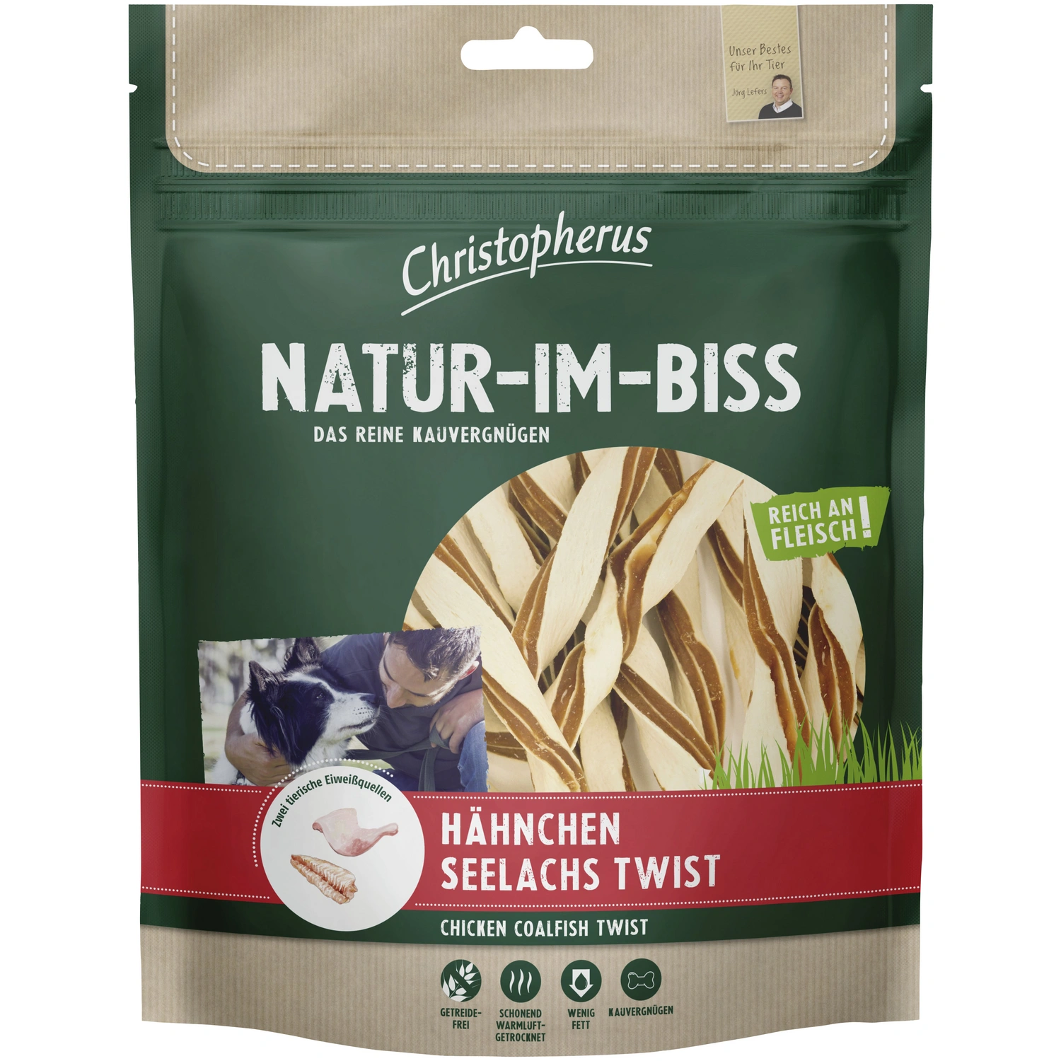 Hundesnack »Natur-im-Biss«, 300 g, Hähnchen/Seelachs