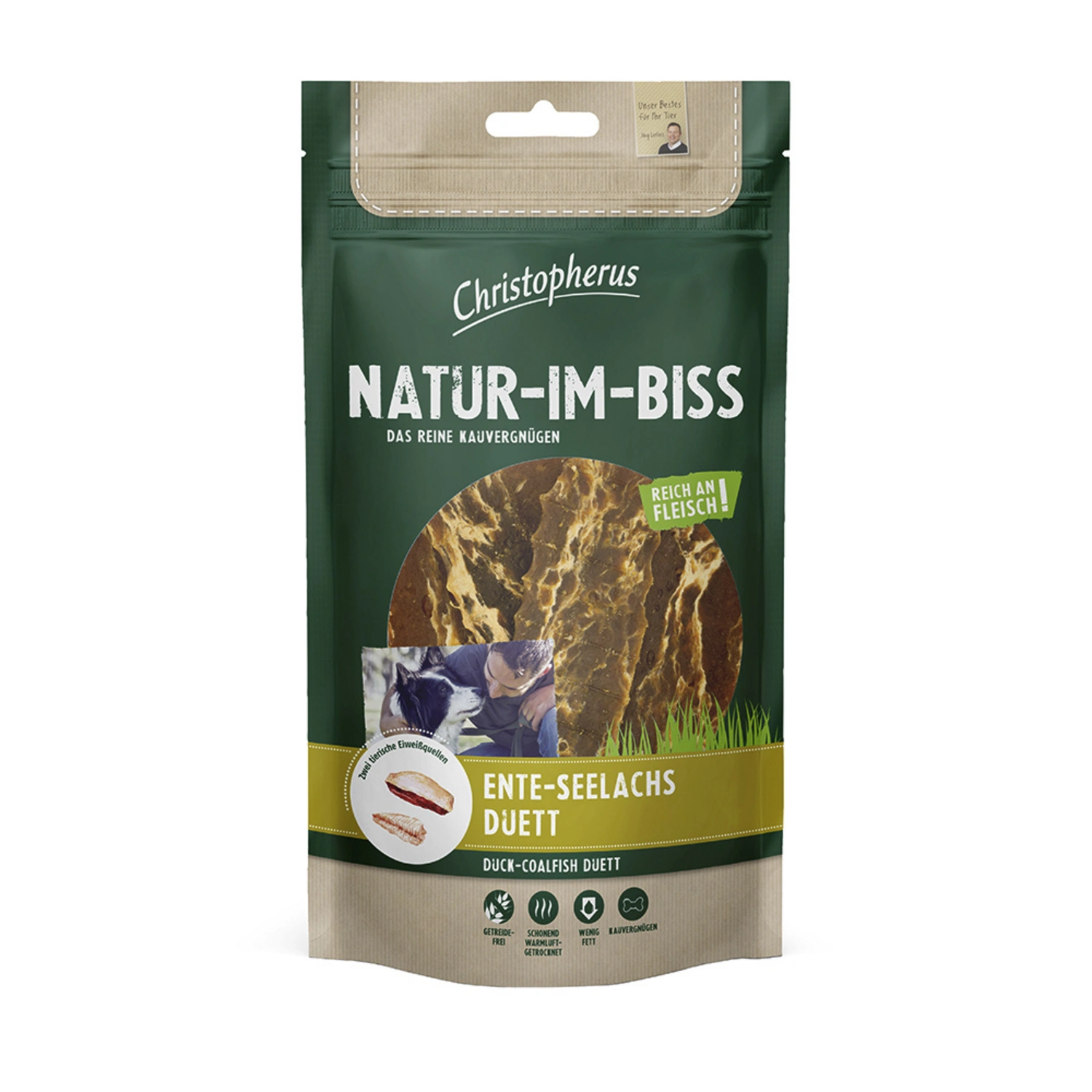Hundesnack »Natur-Im-Biss«, Ente-SeeLachs Duett, 70g