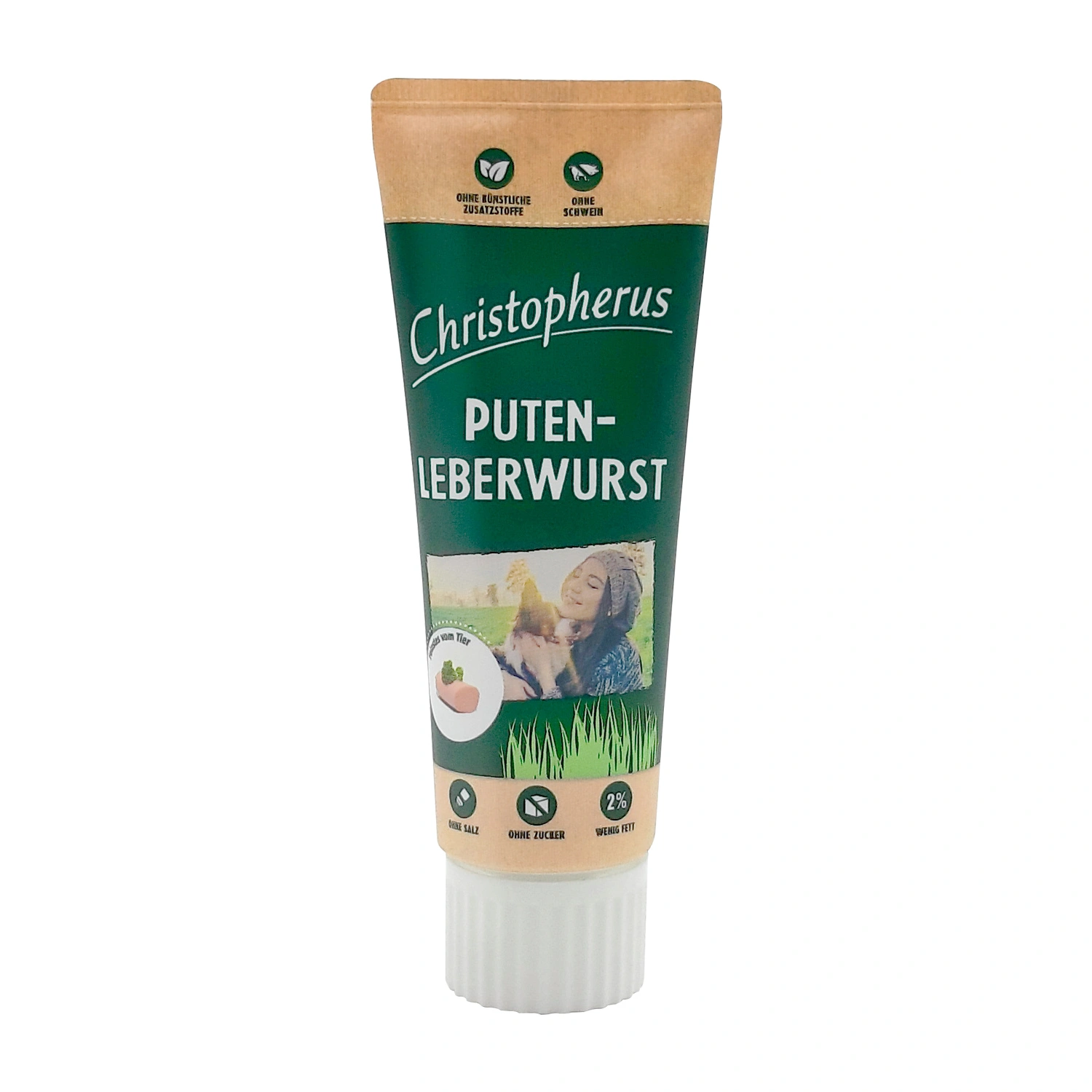 Hundesnack »Putenleberwurst«, die zarte Delikatesse aus der 75 g Tube