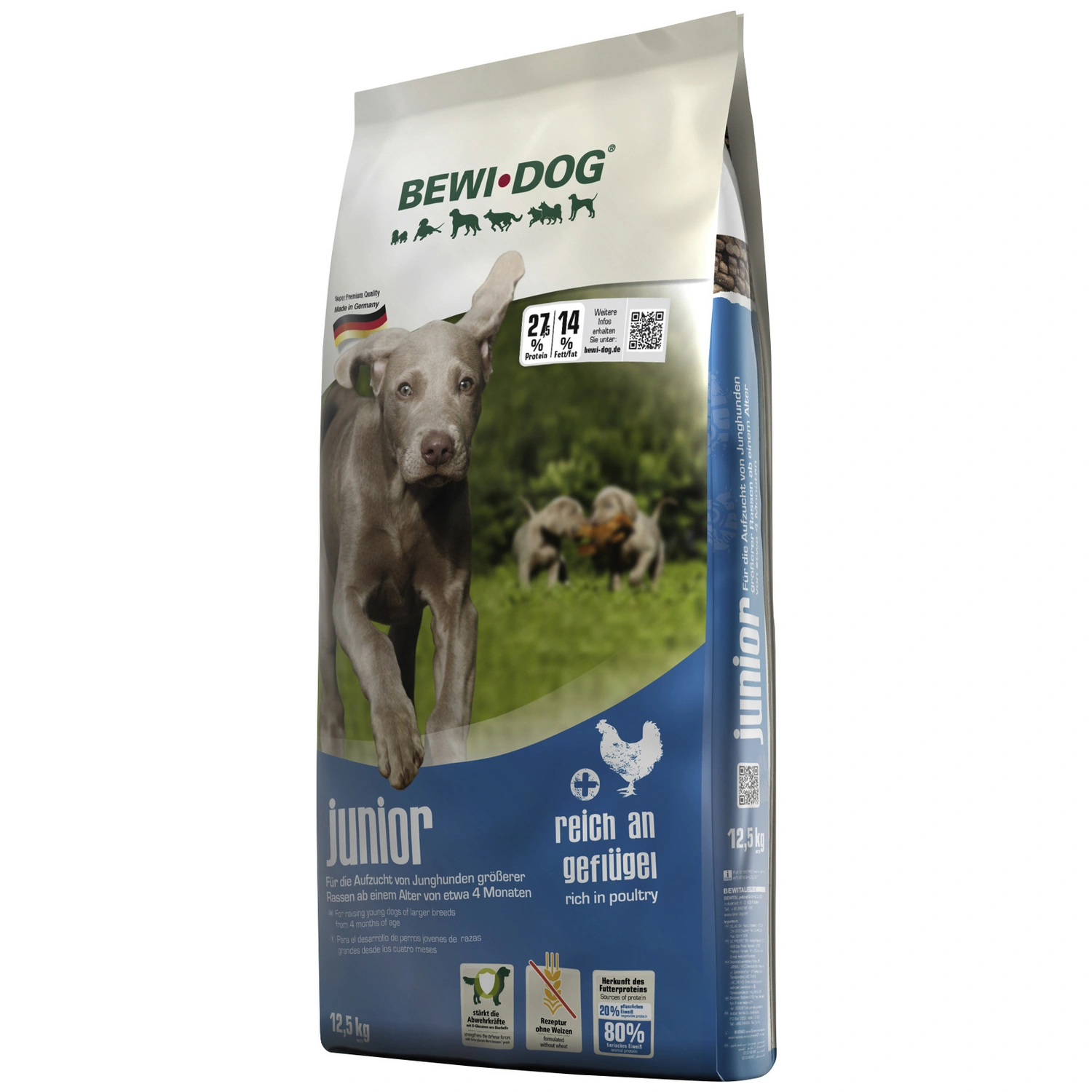 Hundetrockenfutter, 12,5 kg, Geflügel/Hering