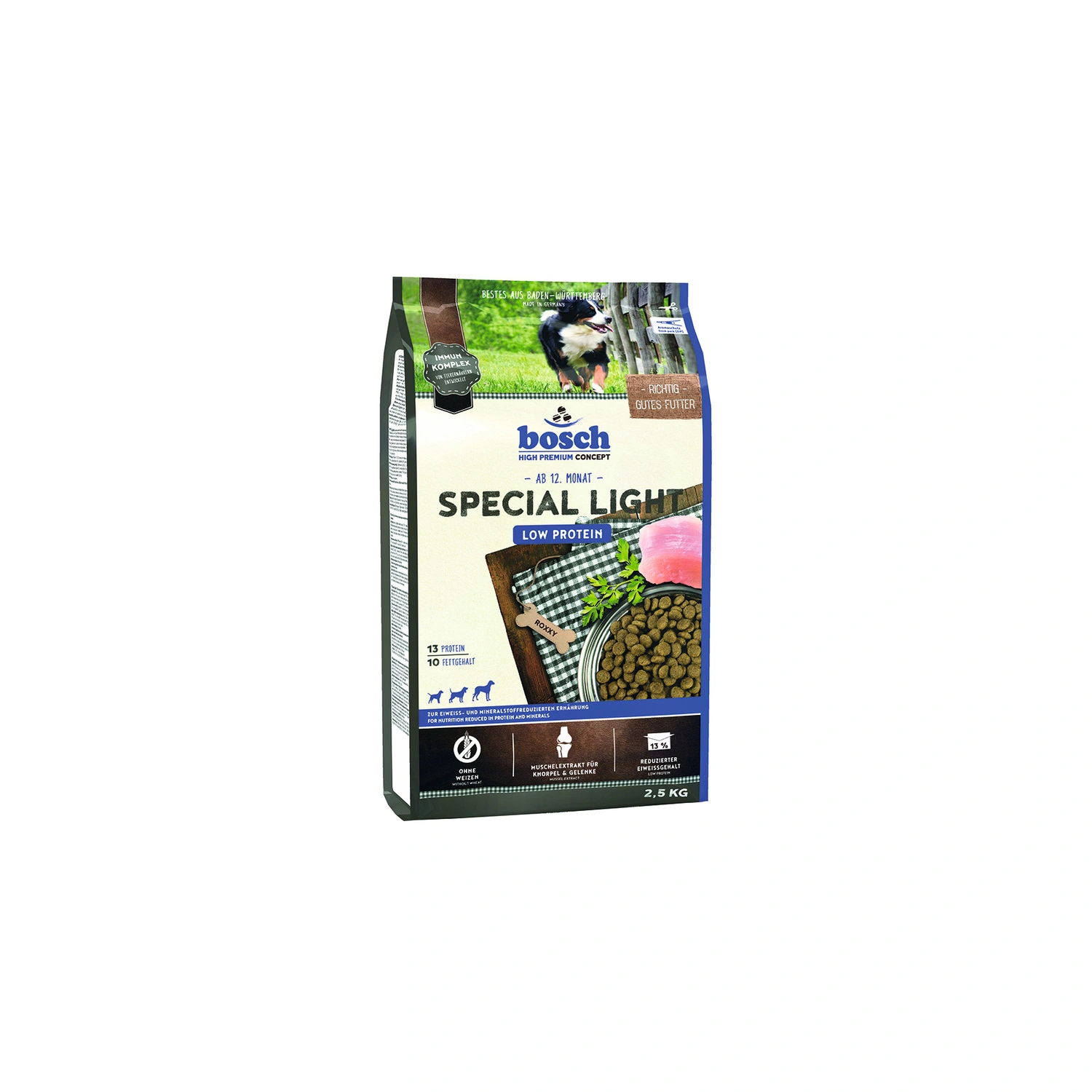 Hundetrockenfutter, 4 Stück, je 2,5 kg
