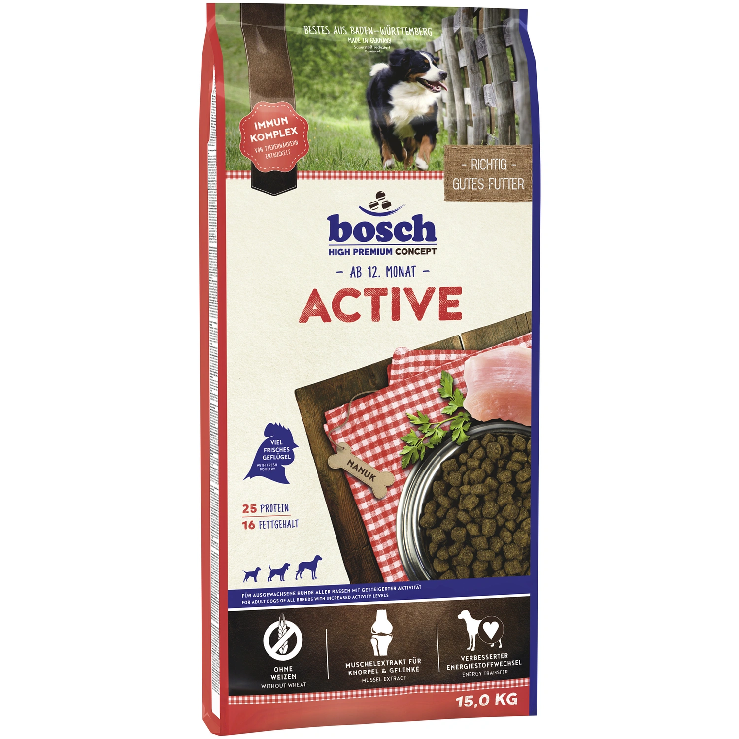 Hundetrockenfutter »Active«, 1 Beutel à 15000 g